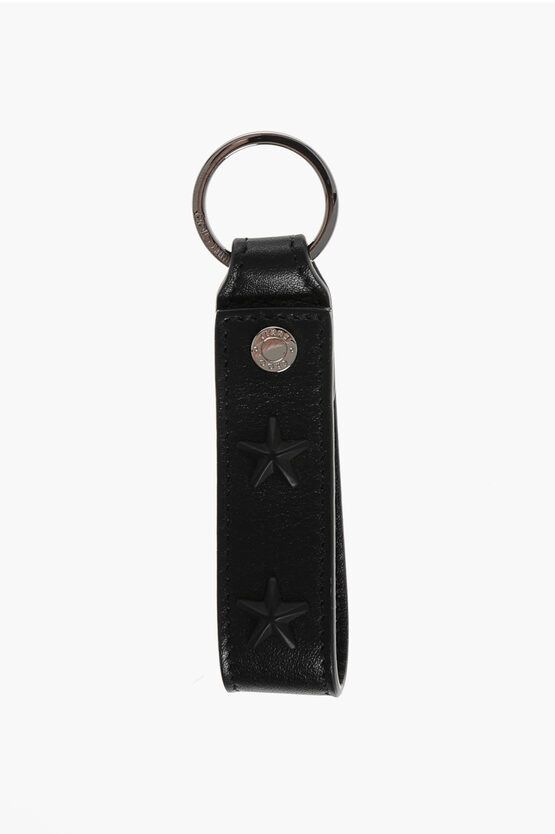 Leather WARWICK Key Ring with Studs