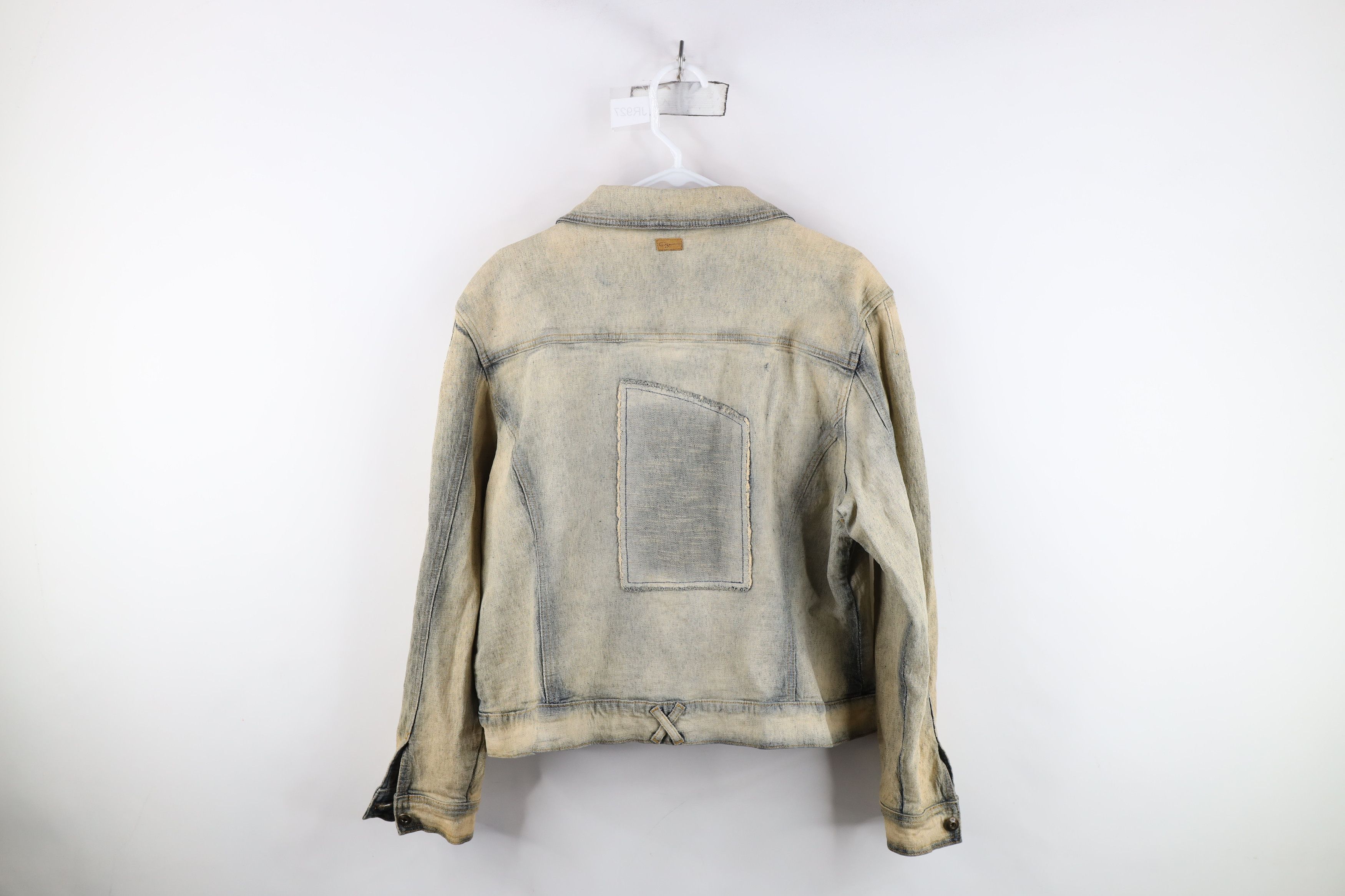 Fubu Vintage FUBU Stretch Denim Jean Trucker Jacket Acid Wash Size XXL / US 16-18 / IT 52-54 - 15 Thumbnail