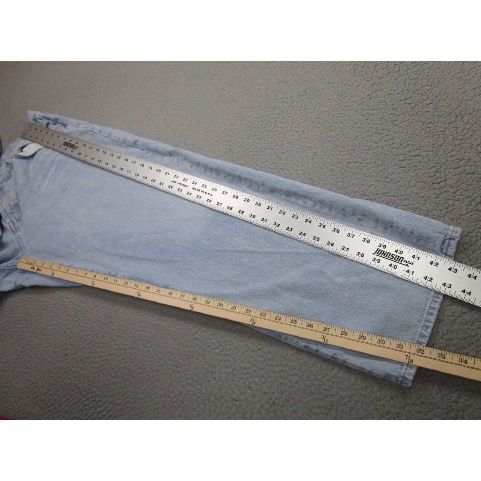 Levi's Levi's 501 Jeans Womens 20W M Plus Light Wash Blue Big E Premium Denim Straight Classic Vintage: No Size 42" / US 20 - 4 Thumbnail