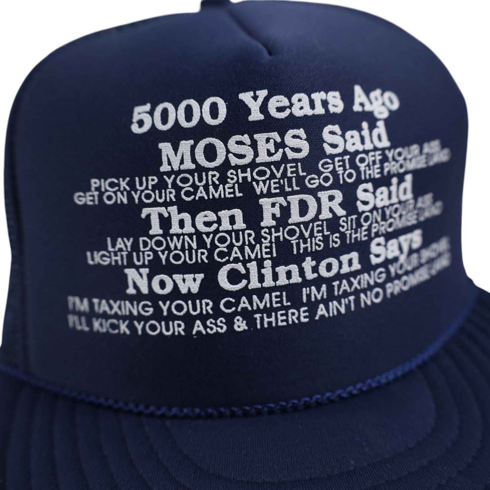 Vintage Vintage Moses, FDR, Clinton Taxation Graphic Trucker Hat Size ONE SIZE - 3 Thumbnail