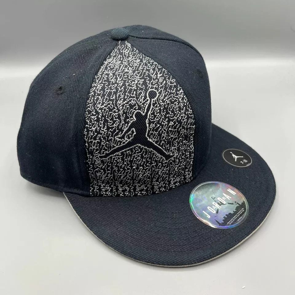Jordan Brand Air Jordan Hat Men 7 Navy Cement Elephant Jumpman Fitted Cap Size ONE SIZE - 3 Thumbnail
