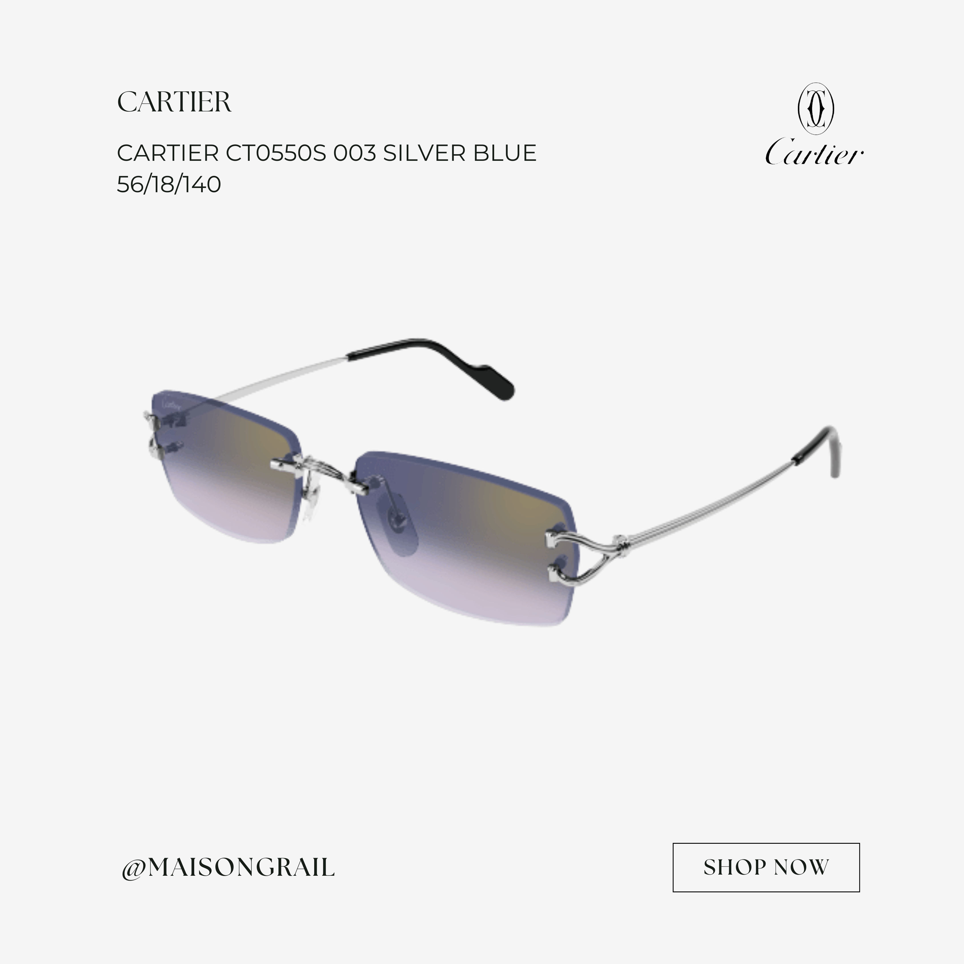 Cartier CARTIER CT0550S 004 SUNGLASSES | Grailed