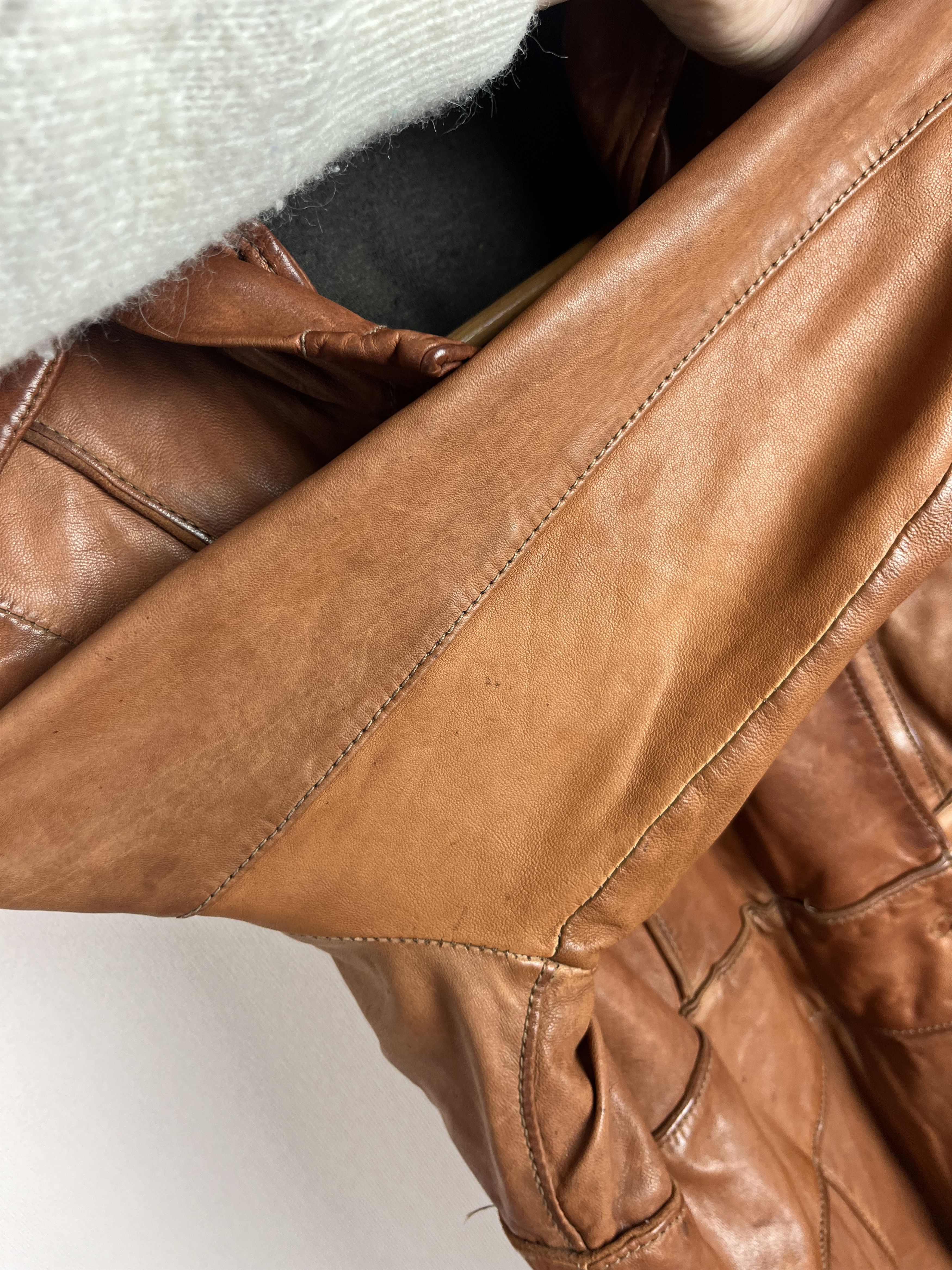 Giorgio Brato Giorgio Brato Hooded Zip Leather Brown Jacket Vera Pelle Size M / US 6-8 / IT 42-44 - 11 Thumbnail