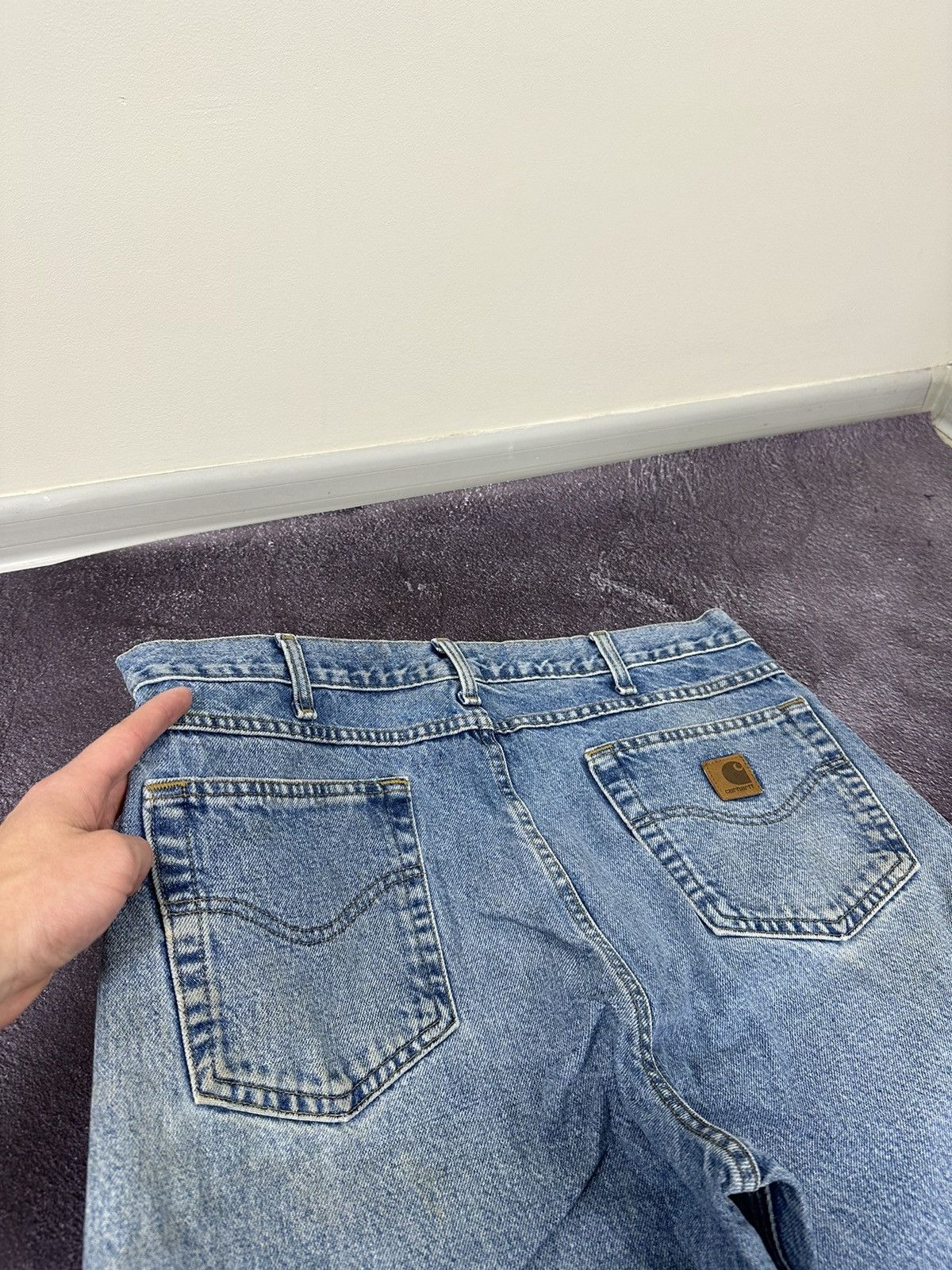 Carhartt Vintage Carhartt USA Light Blue Denim Faded Opium Work Jeans Size US 36 / EU 52 - 4 Thumbnail