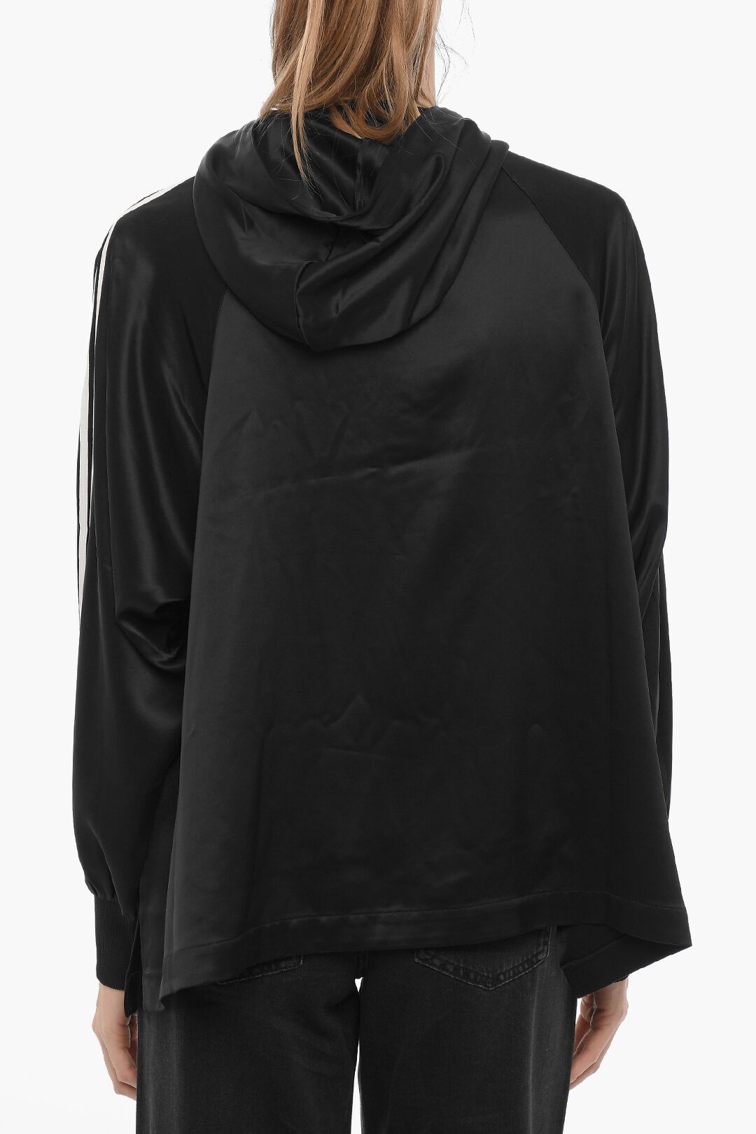 Y-3 × Yohji Yamamoto og1mm0824 Satin Sweatshirt with Hood and Zip Closure Size S / US 4 / IT 40 - 2 Thumbnail