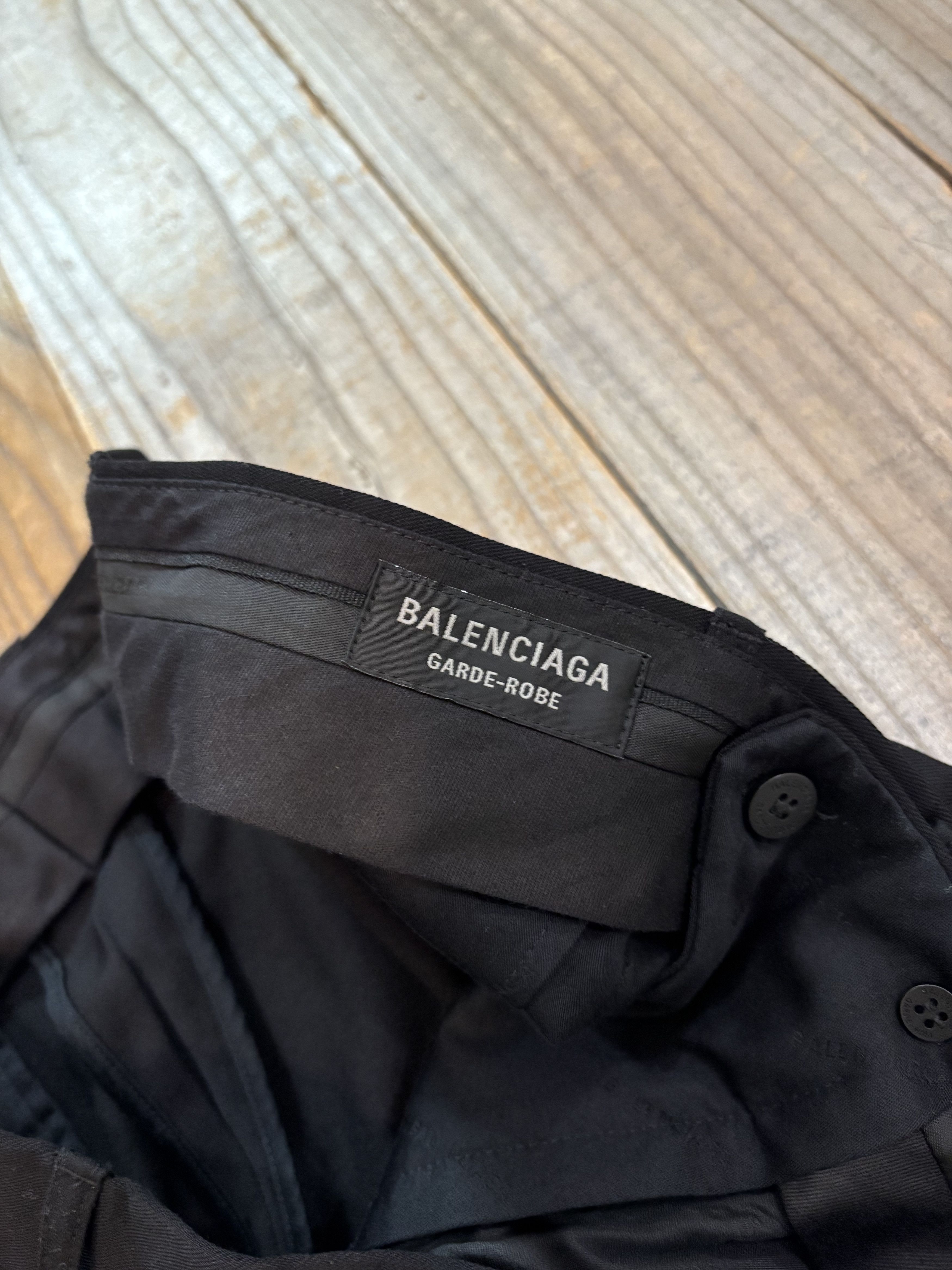 Balenciaga Garde-Robe Fluid Tailored Pants Black Size US 32 / EU 48 - 3 Thumbnail