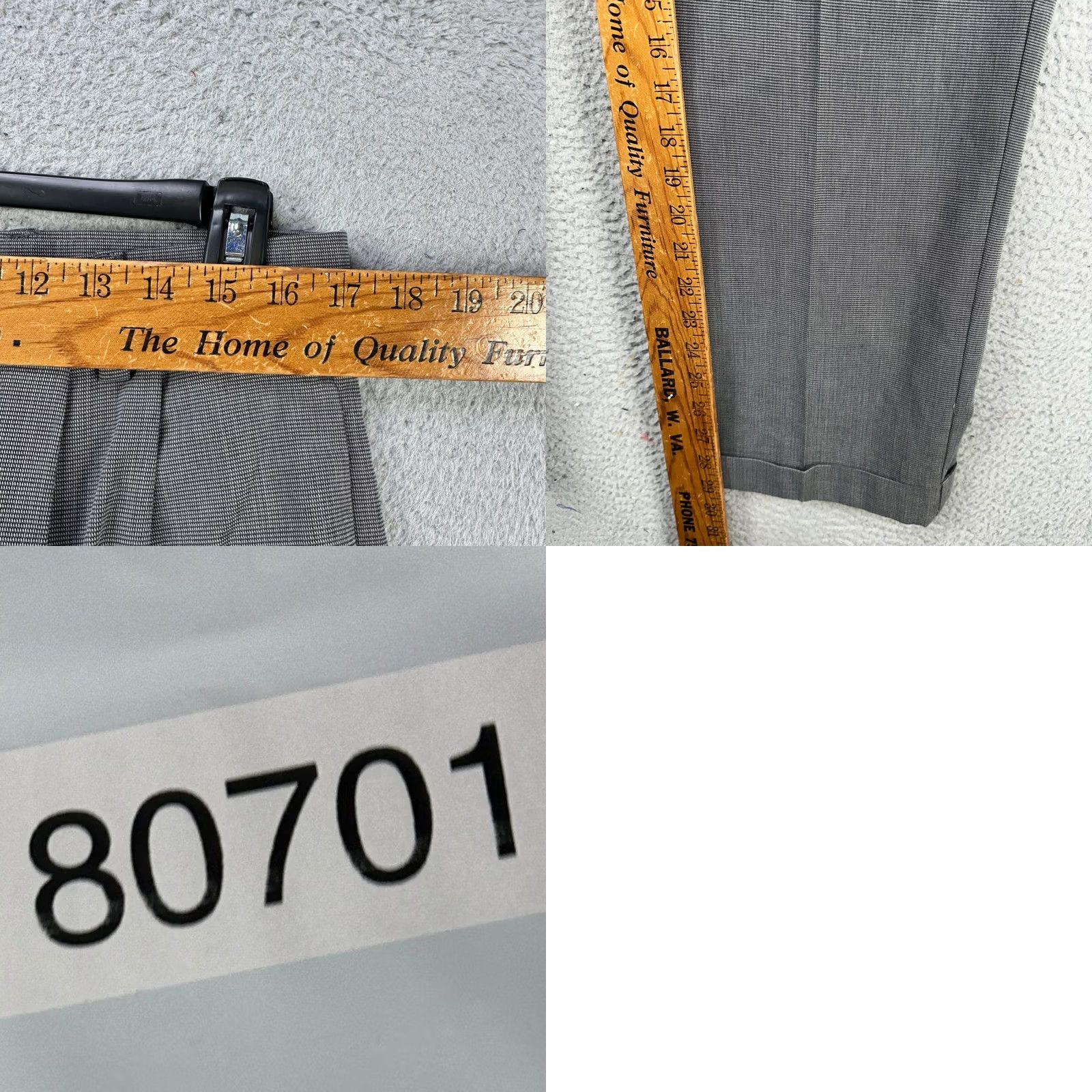 Dockers VINTAGE Dockers Recode Pants Dress Mens 33X30 Gray Pleated Micro Patterned NEW Size US 33 - 8 Thumbnail