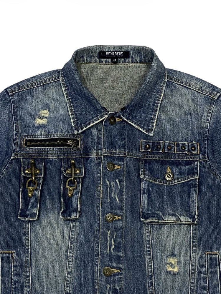In The Attic In The Attic Cyberpunk Ripped Distressed Denim Jacket Size US M / EU 48-50 / 2 - 5 Thumbnail