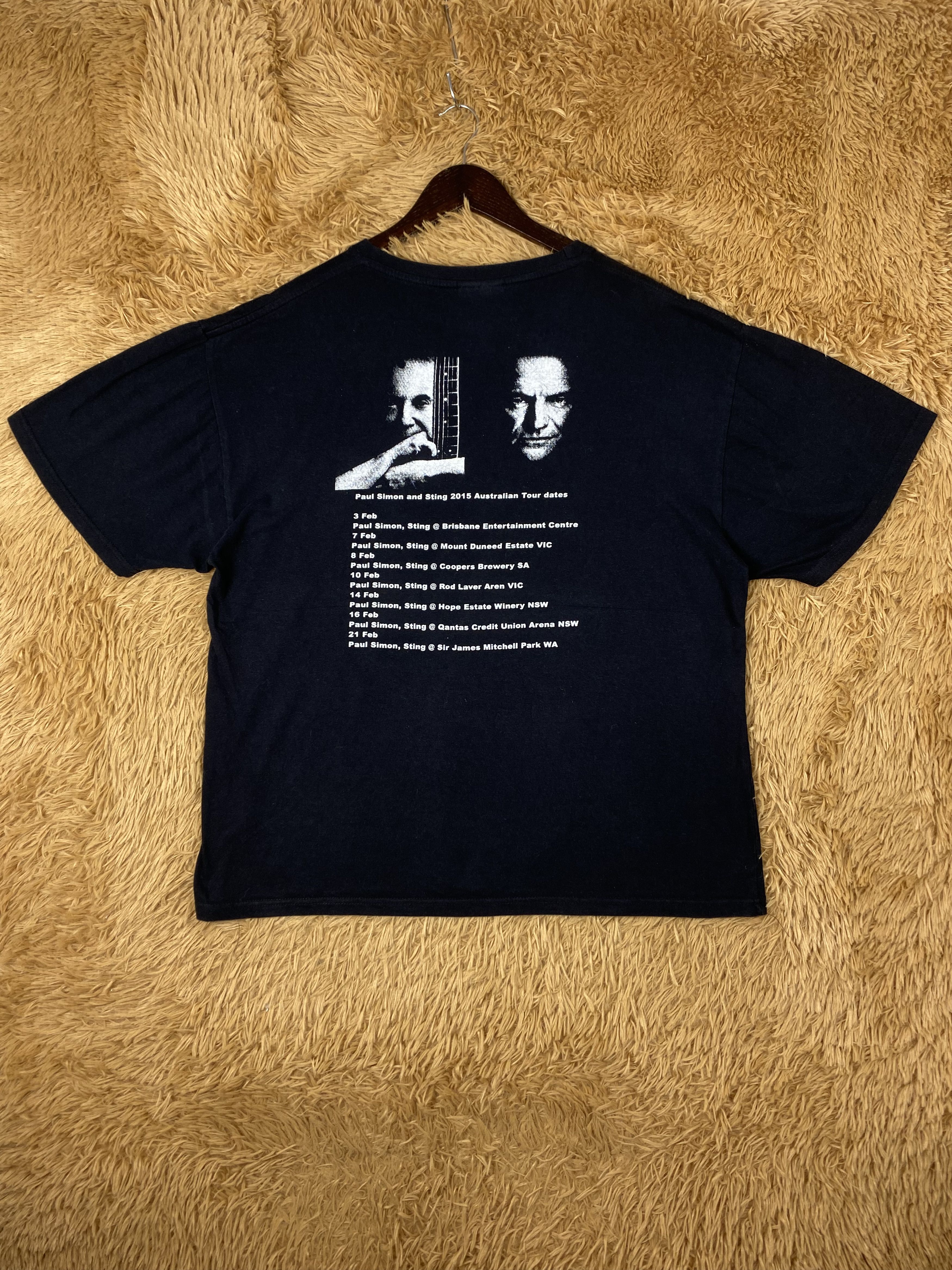Band Tees Vintage Paul Simon & Sting Shorts Sleeve T-Shirts PT0091 Size US XL / EU 56 / 4 - 4 Thumbnail