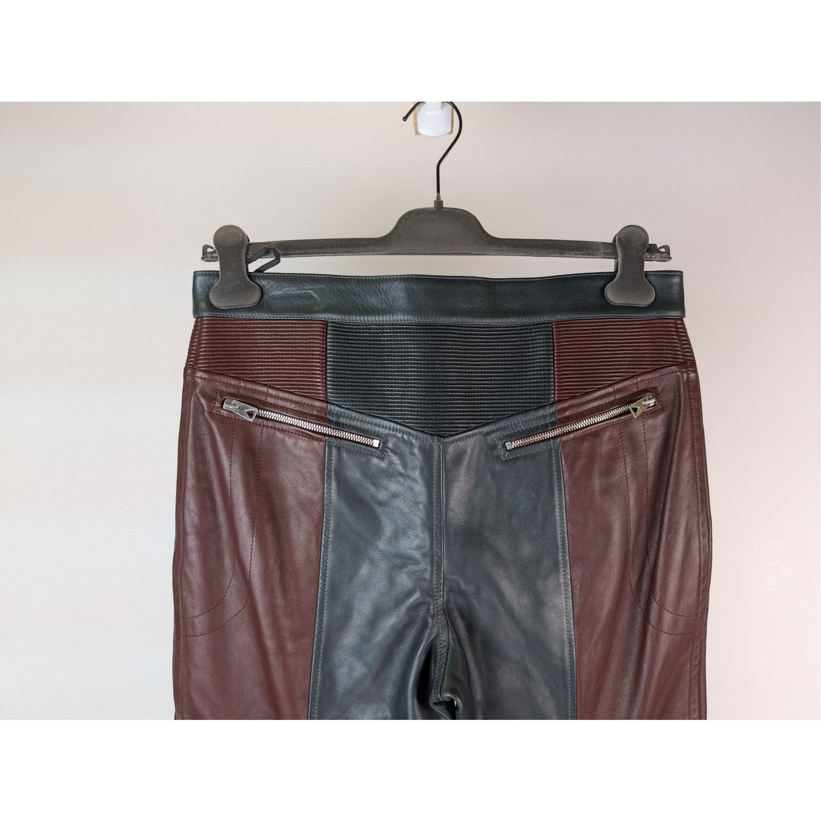 Bottega Veneta o1rshd1 Leather Biker Pants Natural Calf Pants Size US 32 / EU 48 - 10 Thumbnail
