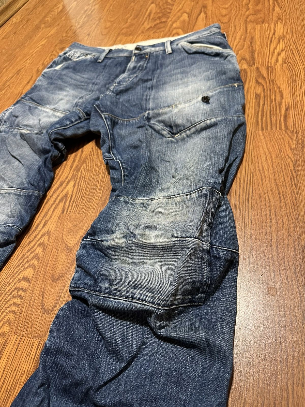 G-Star × If Six Was Nine × Vintage Vintage G Star Raw Waxed Jeans 33/01 Size US 36 / EU 52 - 5 Thumbnail