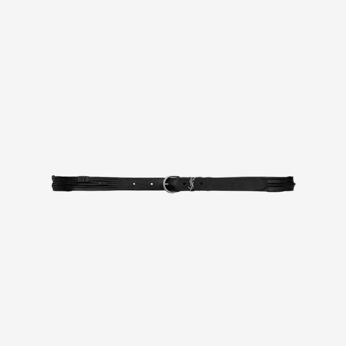 Saint Laurent Paris o1bcso1str1224 Size: 70 /Square Bucklet Large Belt in Black Size ONE SIZE - 1 Preview