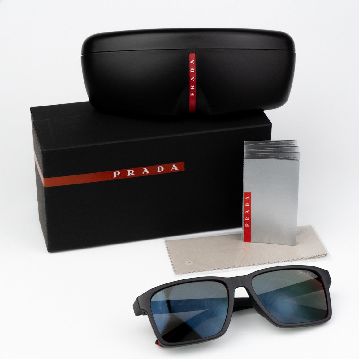 Prada Prada Linea Rossa Men Sunglasses PS05YS 1BO10A BRAND NEW Size ONE SIZE - 10 Thumbnail