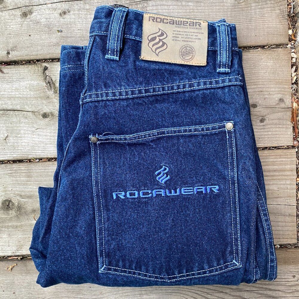 Rocawear Vintage 90s Y2K Rocawear Embroidered Jeans Size 30 Blue Size US 30 / EU 46 - 1 Thumbnail