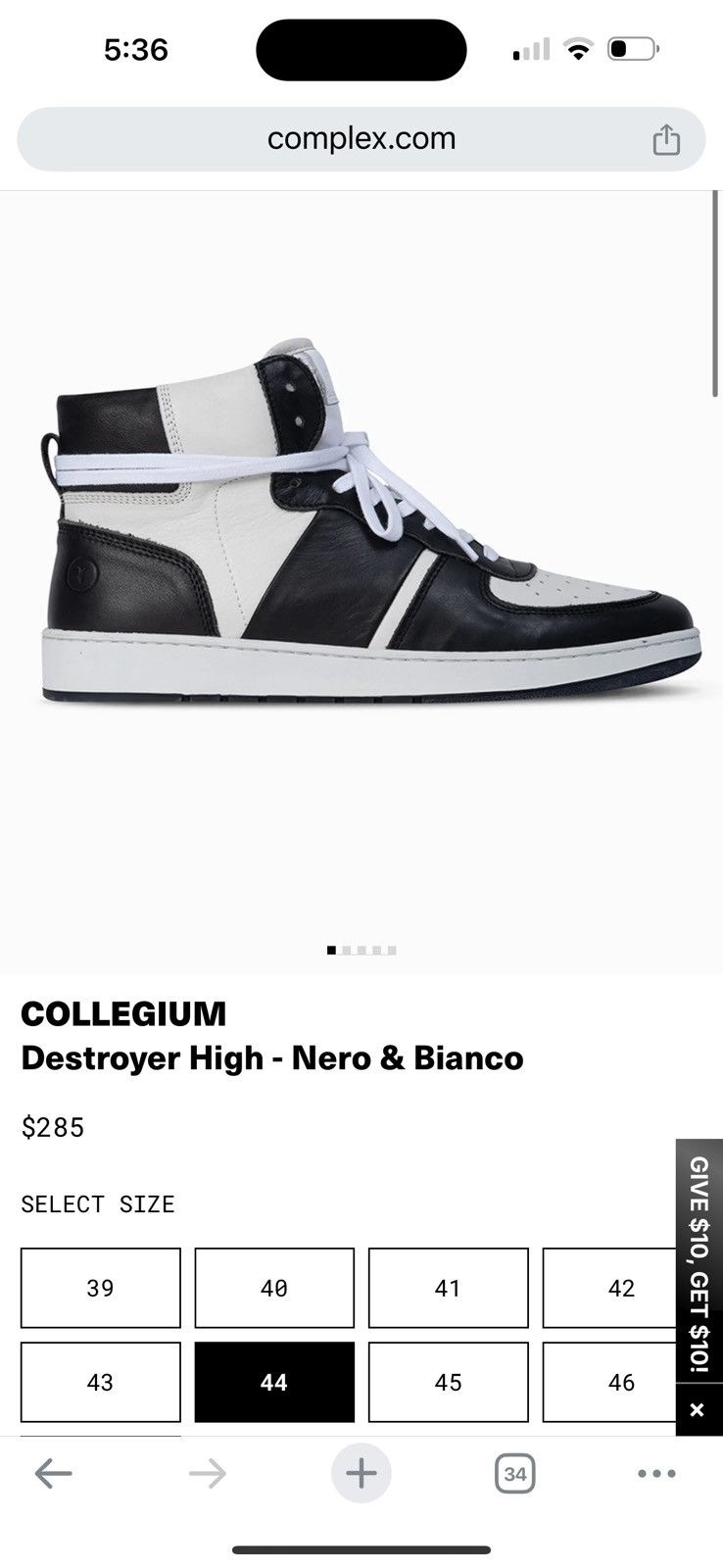 Collegium Collegium Destroyer High-Nero & Bianca Size US 10.5 / EU 43-44 - 7 Thumbnail