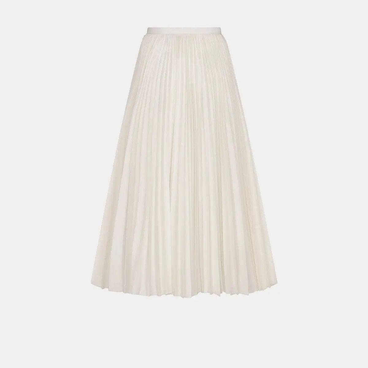 Dior o1w1db10225 Mid-Length Pleated Skirt in Ecru Size 28" / US 6 / IT 42 - 2 Thumbnail