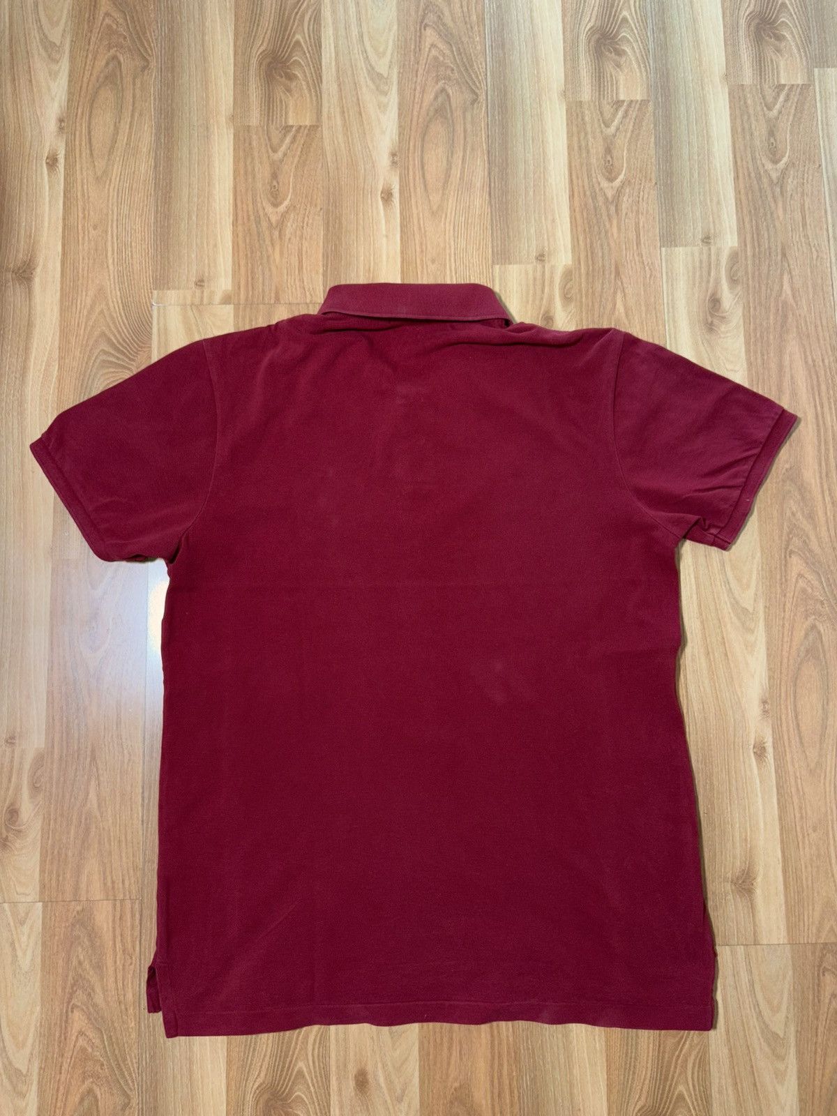 Polo Ralph Lauren VTG Polo Ralph Lauren Custom Fit Pique Polo Burgundy XL Size US XL / EU 56 / 4 - 2 Thumbnail