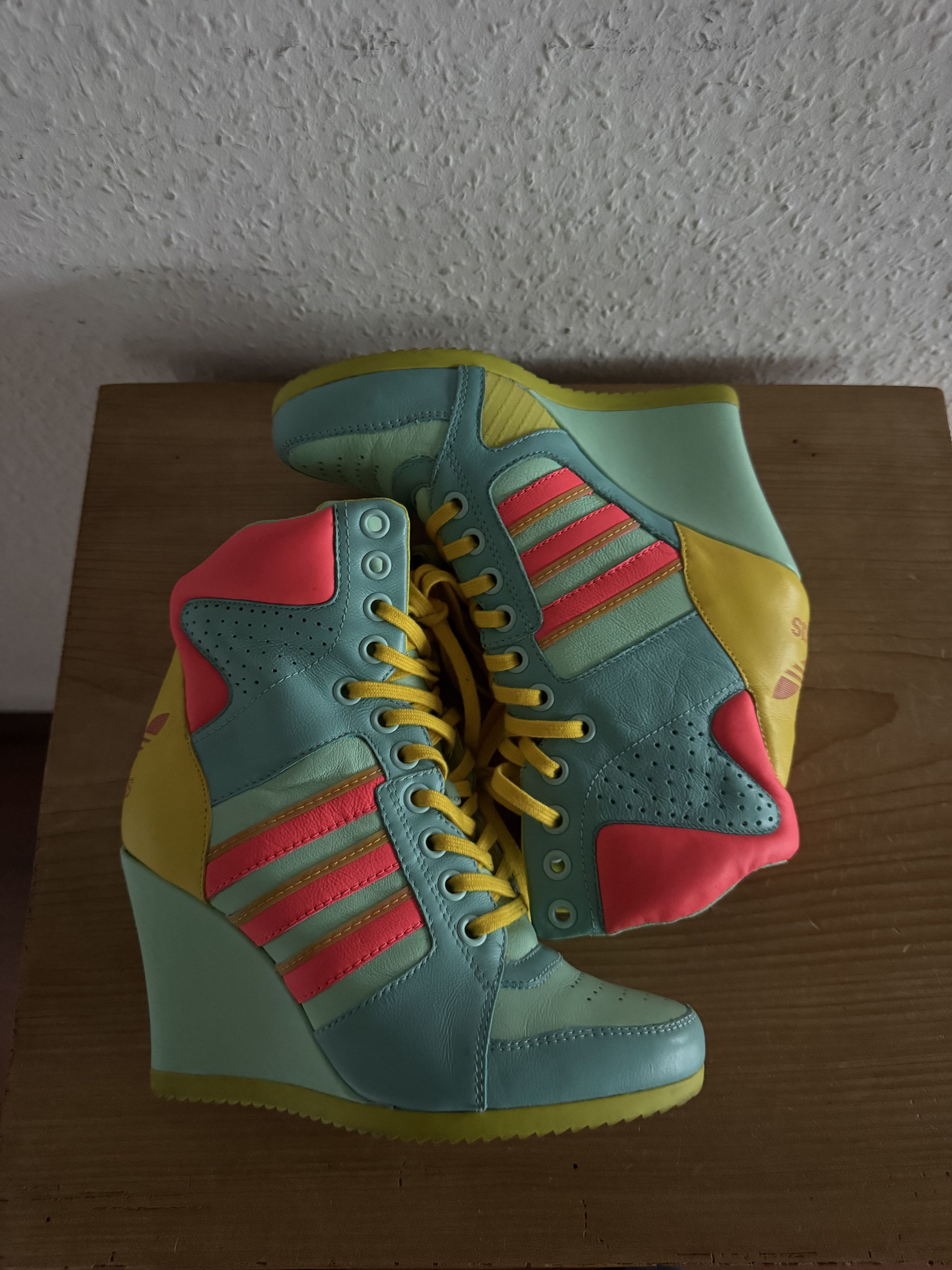 Adidas × Jeremy Scott Wedge Platform Sneakers Size US 5.5 / IT 35.5 - 2 Thumbnail