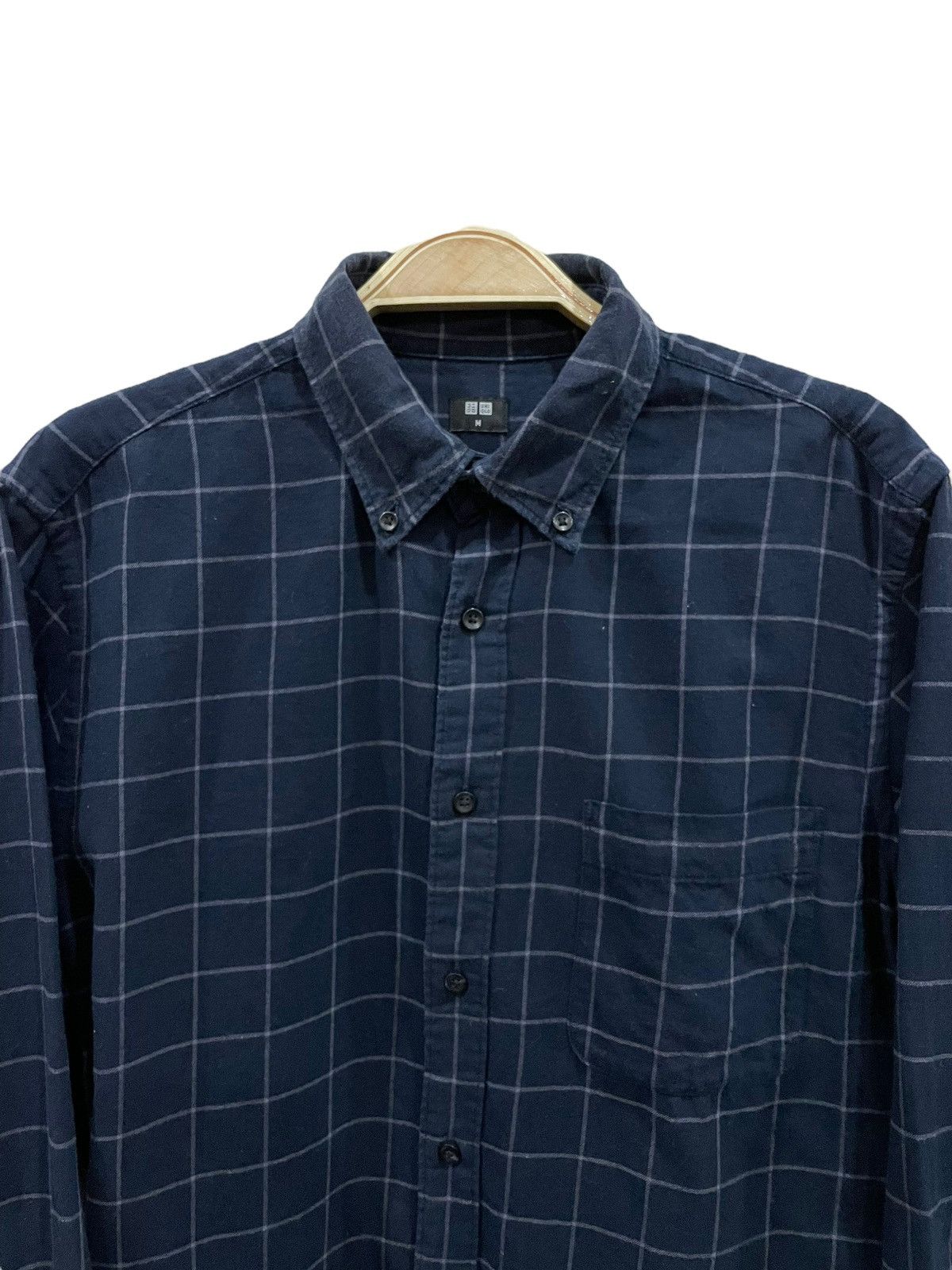 Japanese Brand × Uniqlo Vintage Uniqlo Travis Scott Style Tartan Plaid Flannel Size US M / EU 48-50 / 2 - 3 Thumbnail