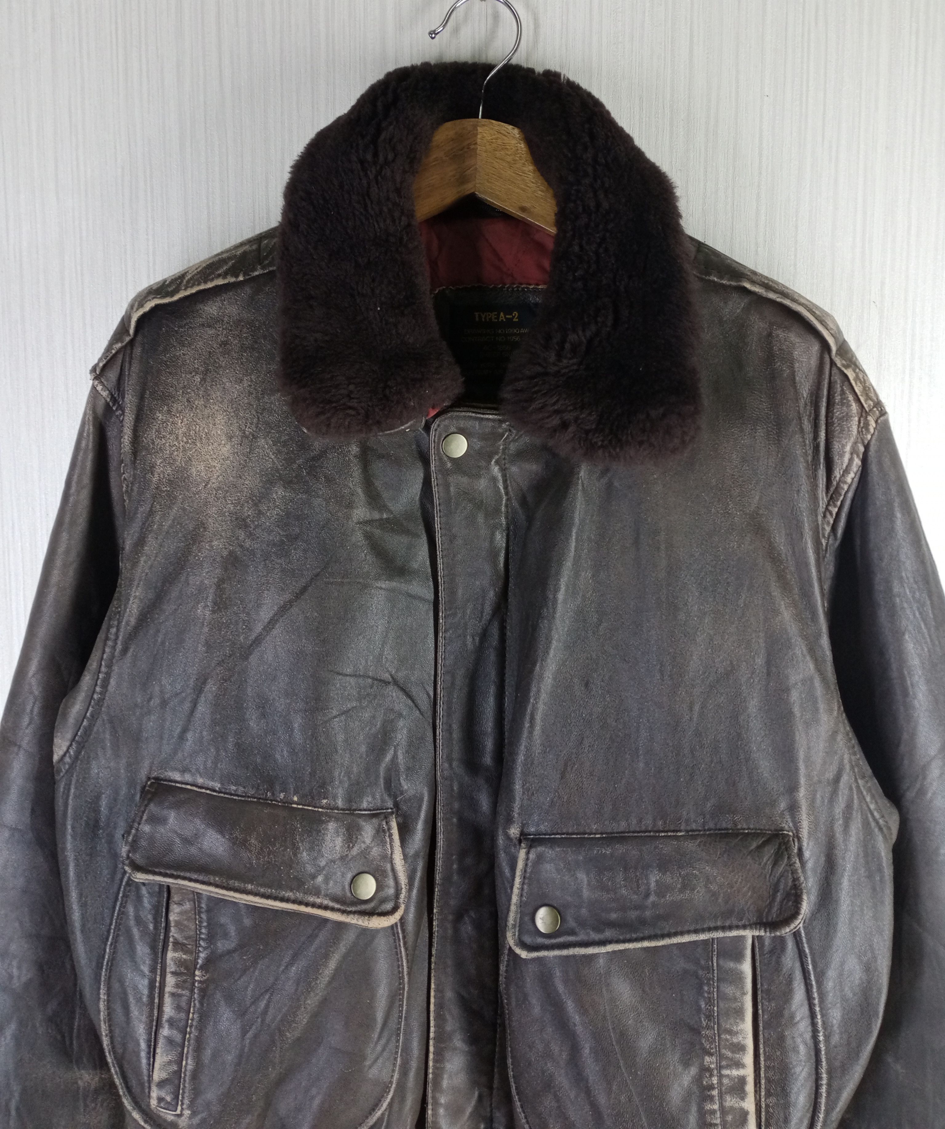 Other 1990 Type A-2 US Army Air Forces Sheepskin Leather Jacket Size US M / EU 48-50 / 2 - 3 Thumbnail