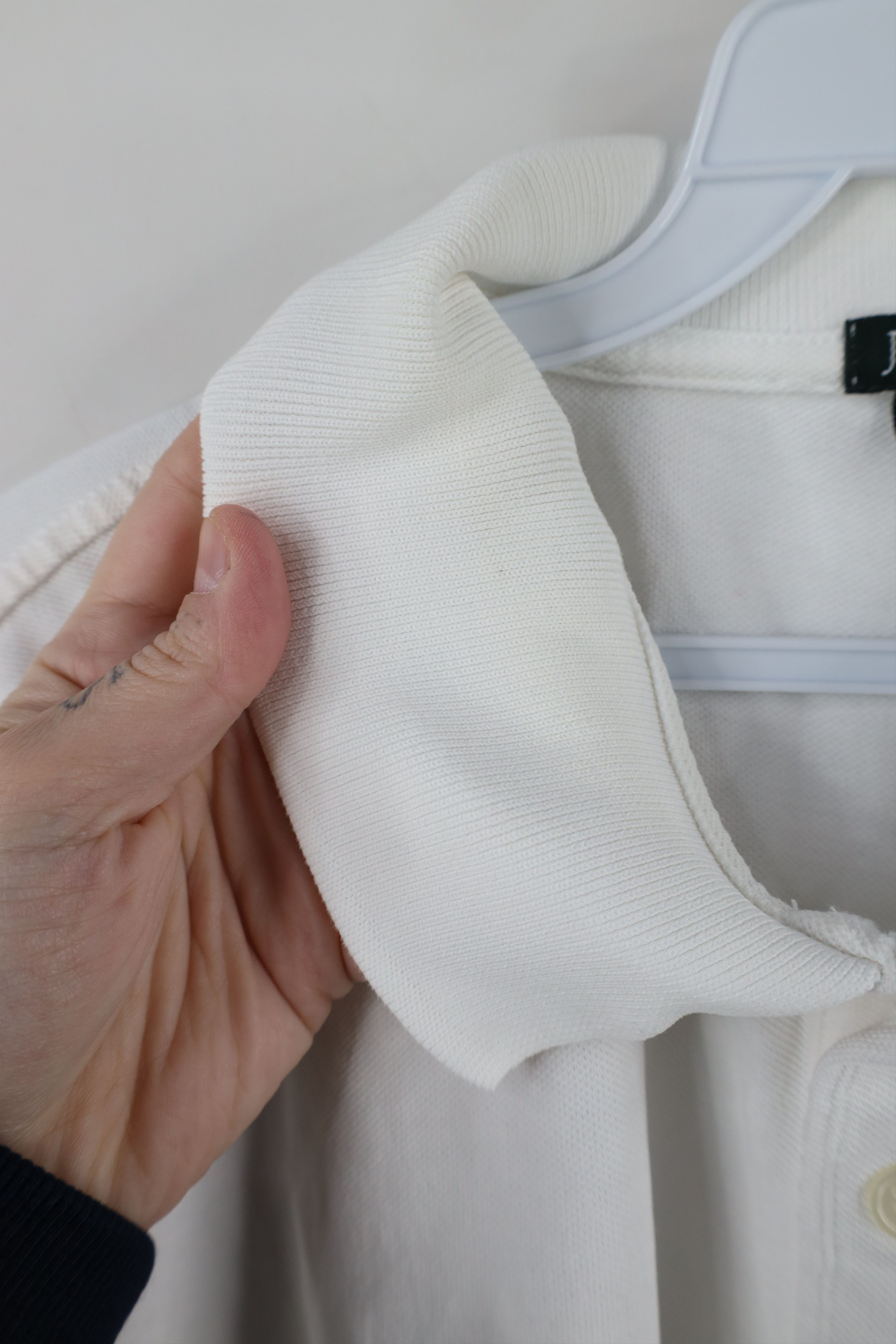 J.Crew × Vintage Vintage 90s J Crew Cotton Collared Golf Polo Shirt White Size US XL / EU 56 / 4 - 10 Thumbnail