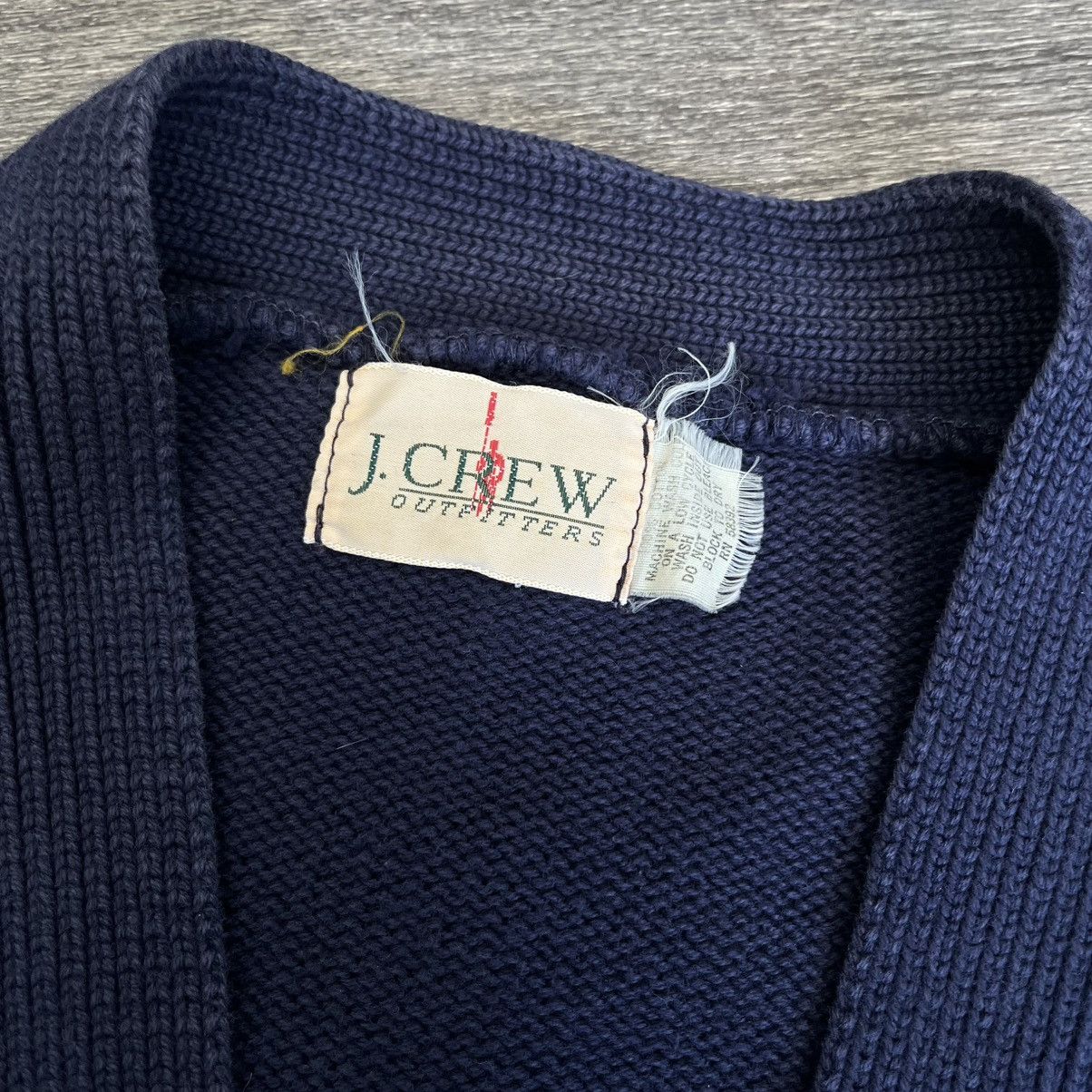 J.Crew × Vintage Vintage 80s J. Crew Outfitters Blank Cotton Sweater Cardigan Size L / US 10 / IT 46 - 4 Thumbnail