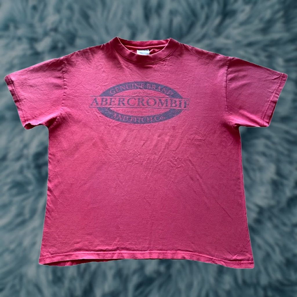 Abercrombie & Fitch VINTAGE Abercrombie & Fitch Center Logo Faded Red On Cotton Exchange Tag XL T-Shirt Men 90s Sports Size US XL / EU 56 / 4 - 1 Thumbnail
