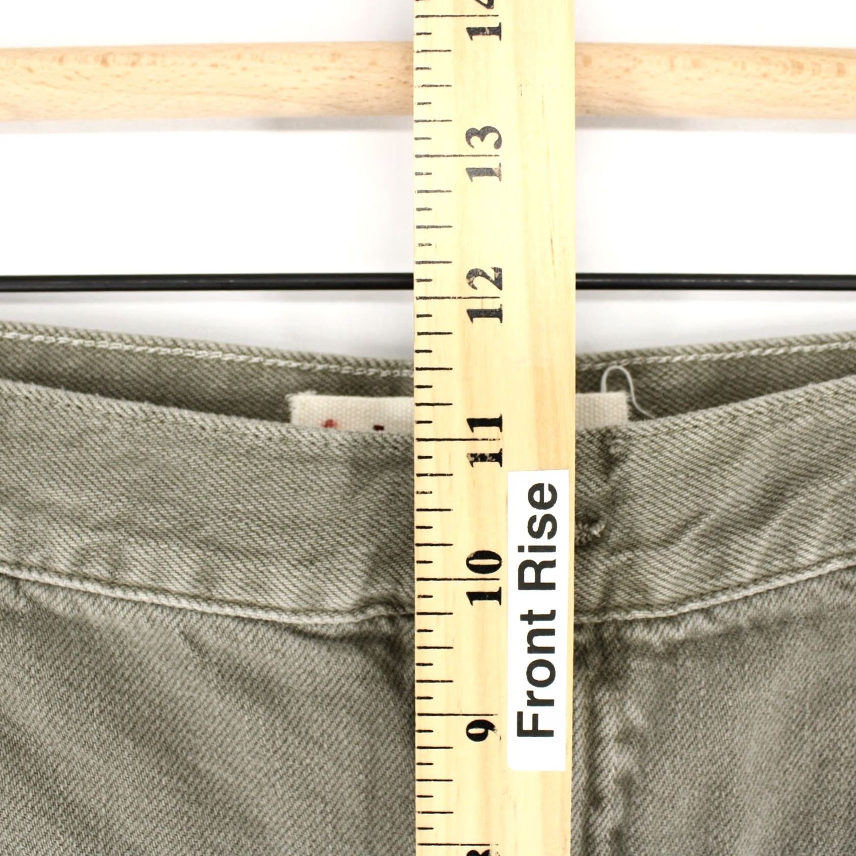 AMO AMO Slouch Trouser Pants Womens 32 Gray Green High Rise Ankle Crop Made in USA Size 24" / US 00 / IT 34 - 5 Thumbnail