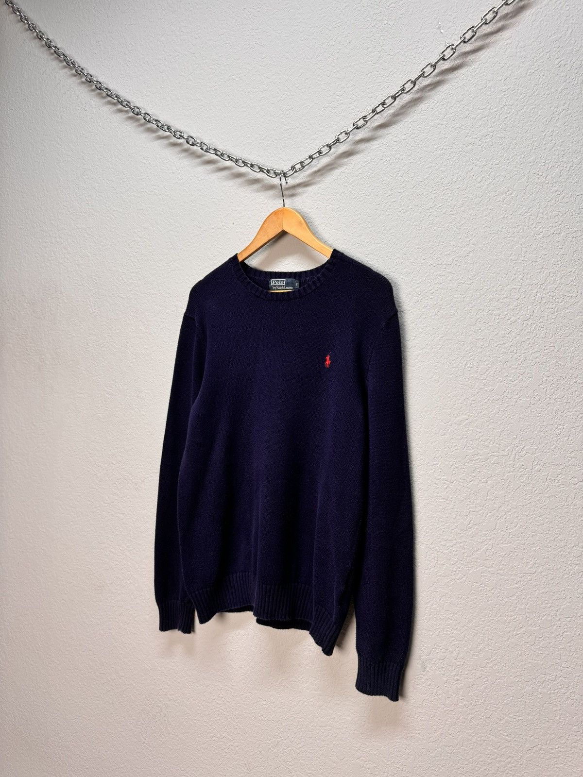 Polo Ralph Lauren × Ralph Lauren Polo Ralph Lauren Cable Knit wool blue sweater Size US M / EU 48-50 / 2 - 3 Thumbnail