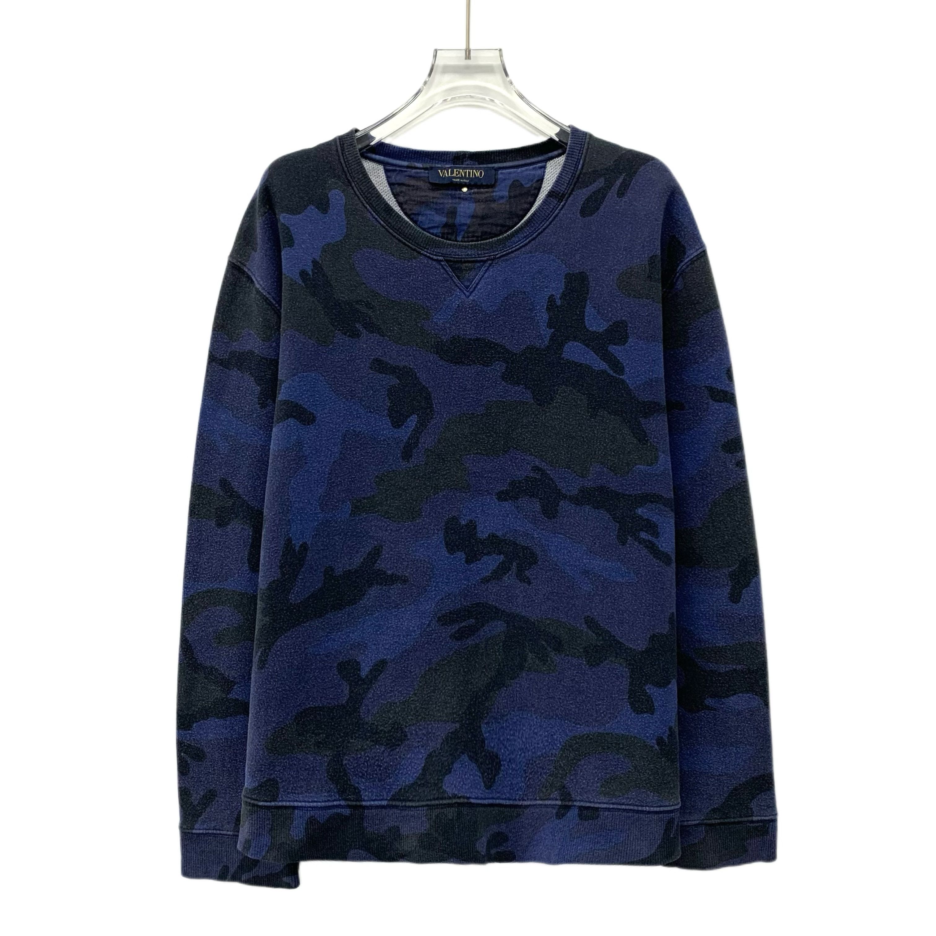 Valentino Valentino Sweatshirt – Dark Blue Crewneck (Size L) Size US L / EU 52-54 / 3 - 1 Thumbnail