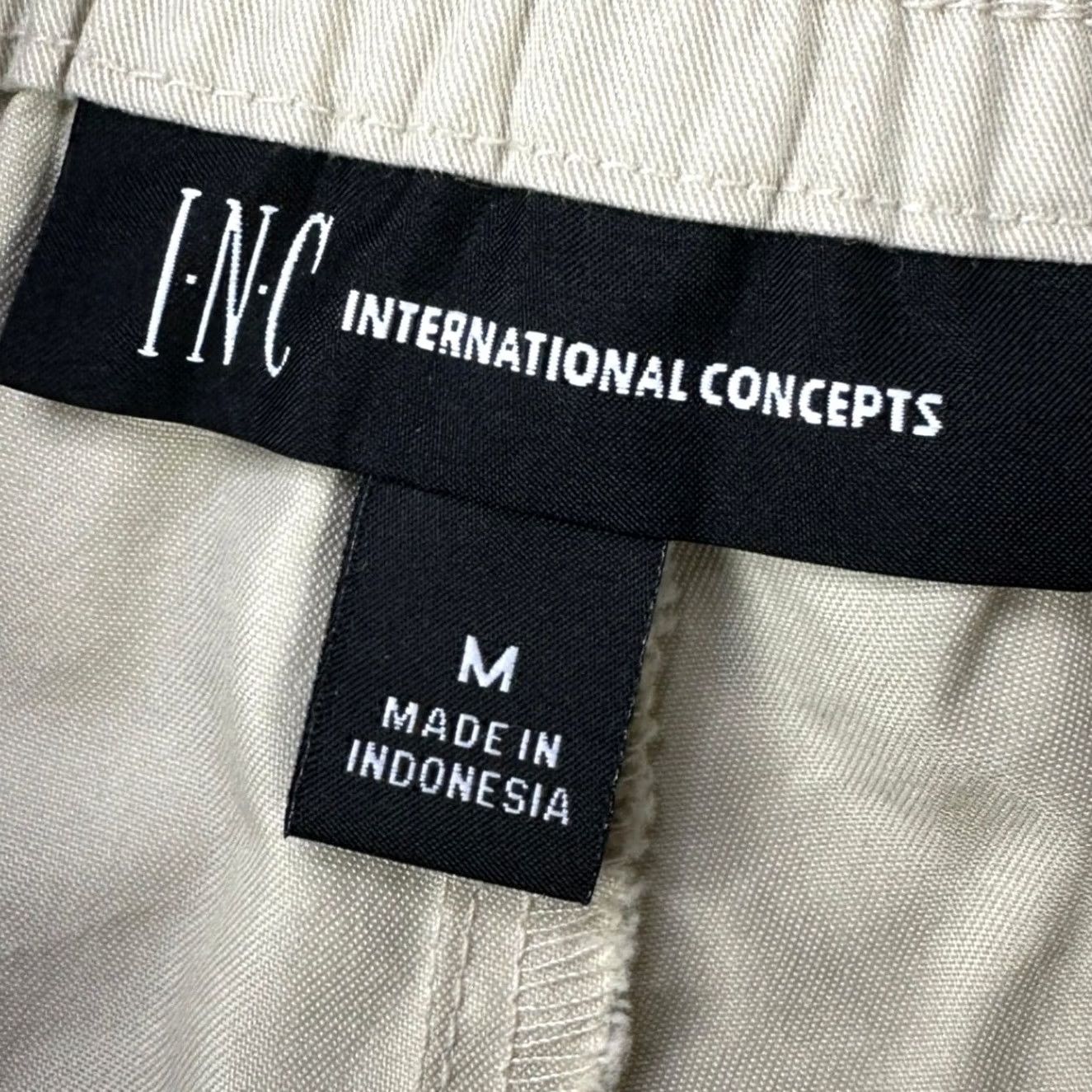 Vintage INC International Concepts Mens Core Shorts Casual Medium Beige Drawstring Pockets NEW Size US 31 - 4 Thumbnail