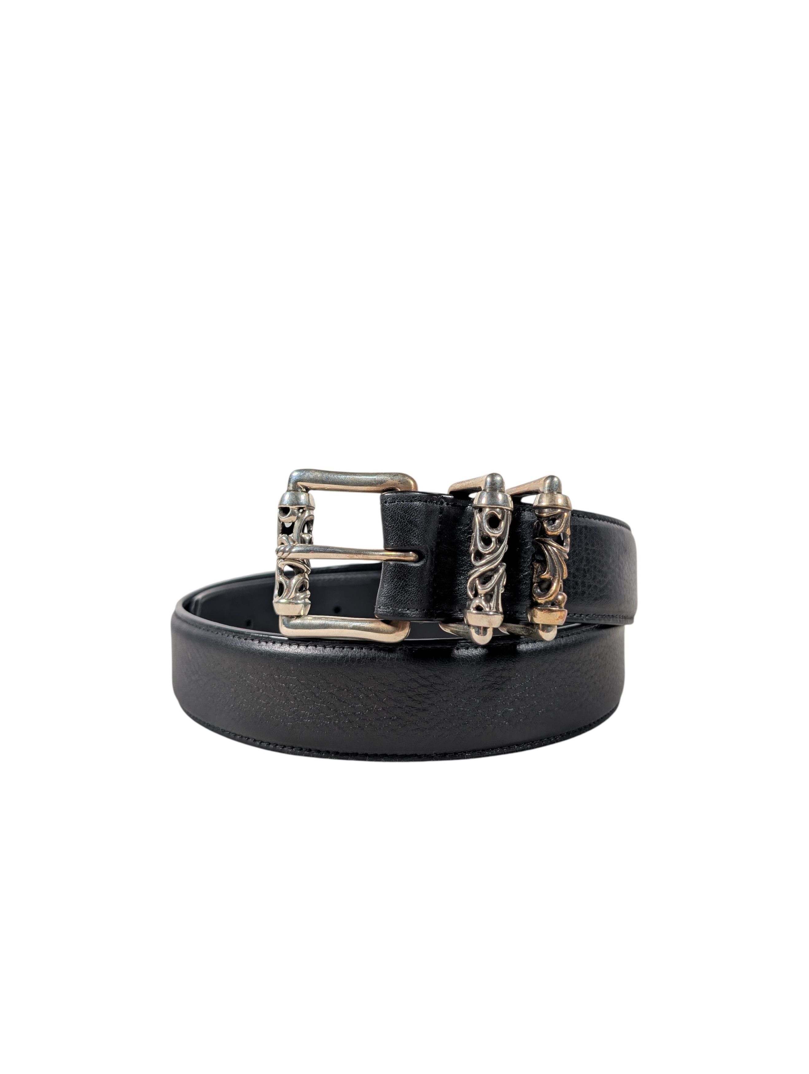 Chrome Hearts CH Roller Belt Classic 1.5" Belt Roller Buckle Chrome Hearts Size 34 - 1 Thumbnail