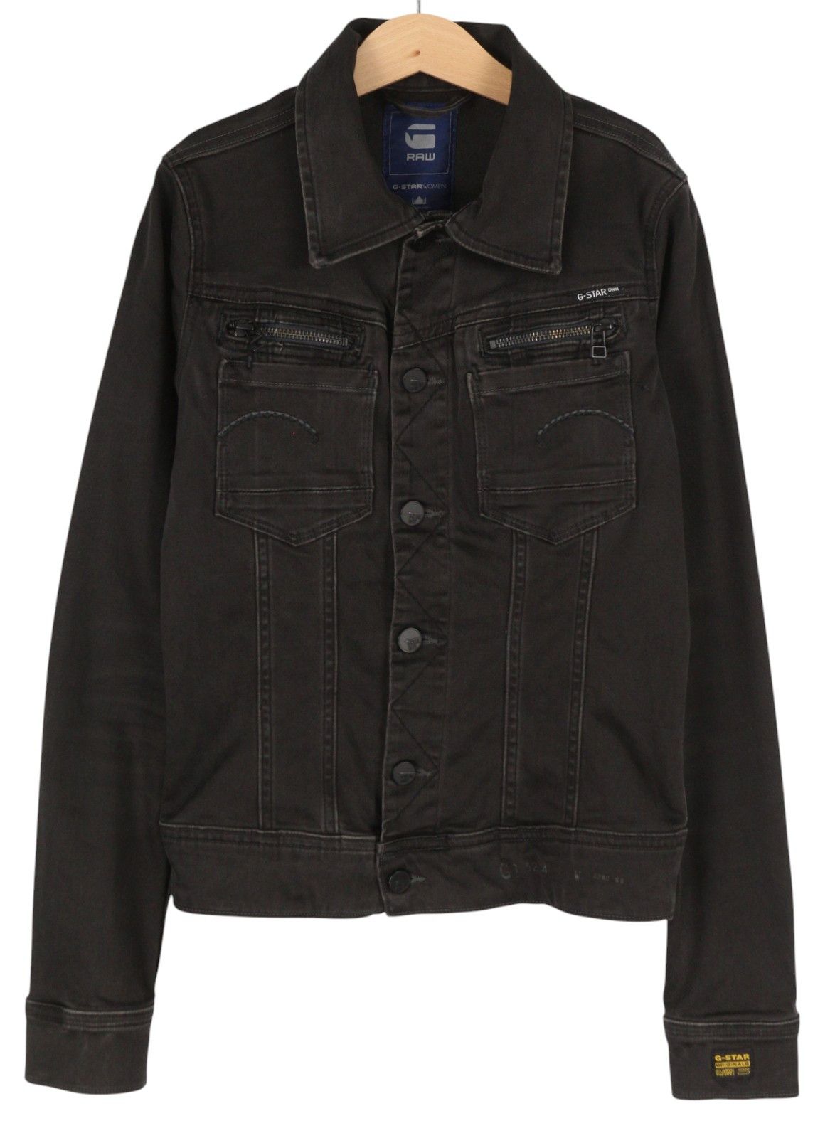 G-Star FENDER SLIM TAILOR JKT XS Black Denim Button-Up 86443 Size XS / US 0-2 / IT 36-38 - 1 Thumbnail