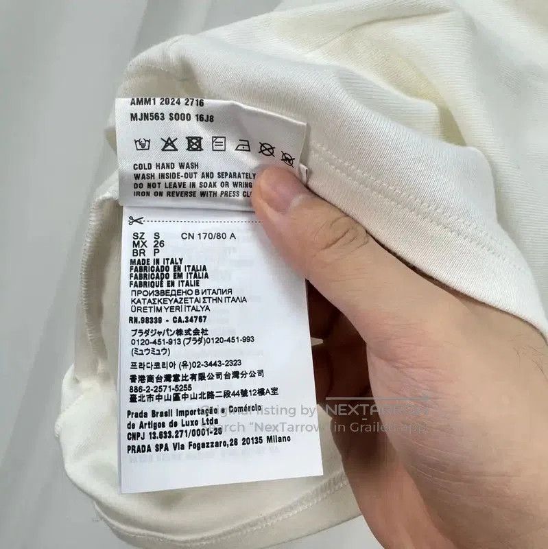 Miu Miu Miu Miu White Cotton Embroidered Logo T-shirt . Size S / US 4 / IT 40 - 6 Thumbnail