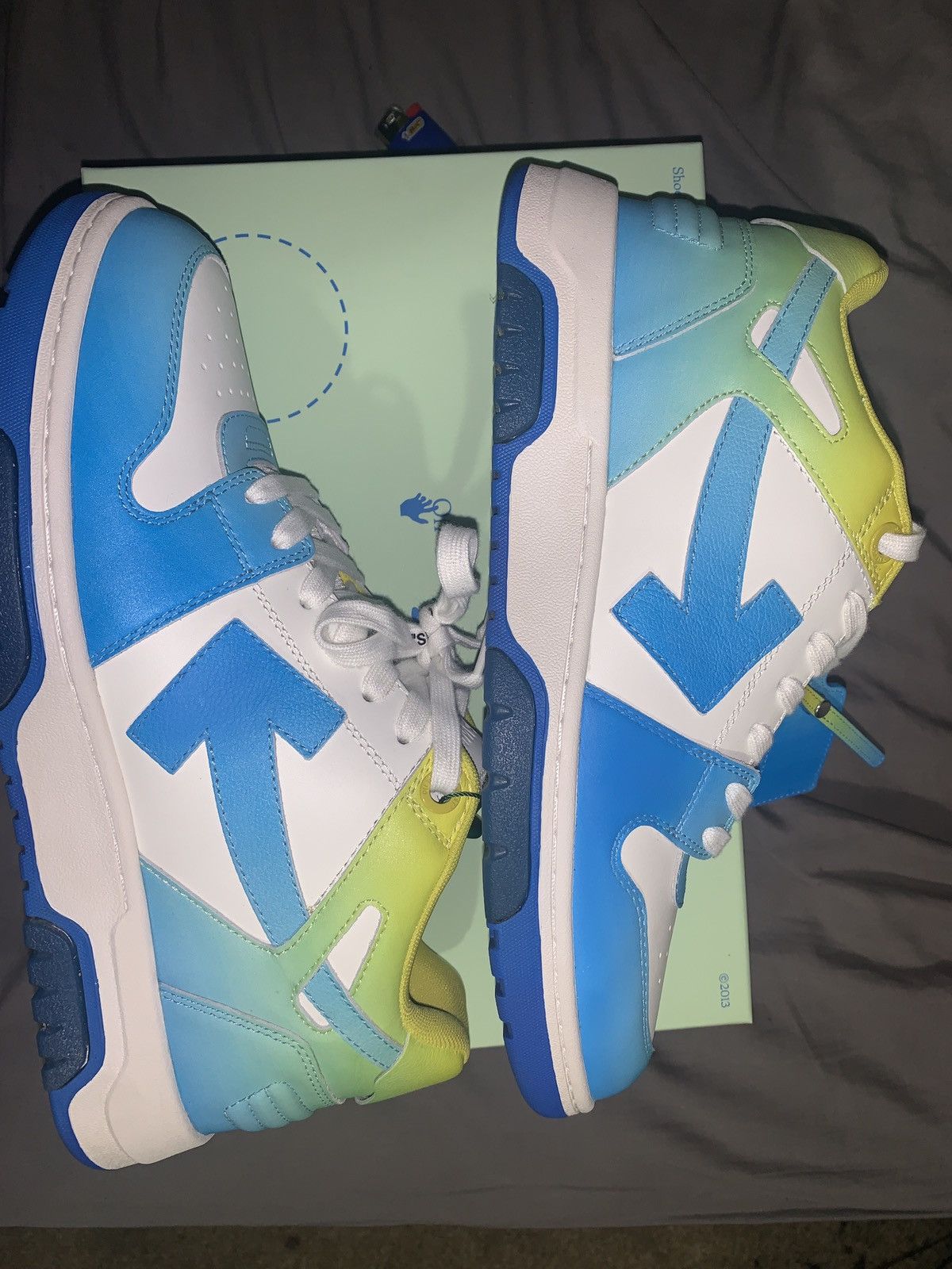Off-White Men off-white office low top gradient blue/yellow size 44. Size US 11 / EU 44 - 2 Thumbnail