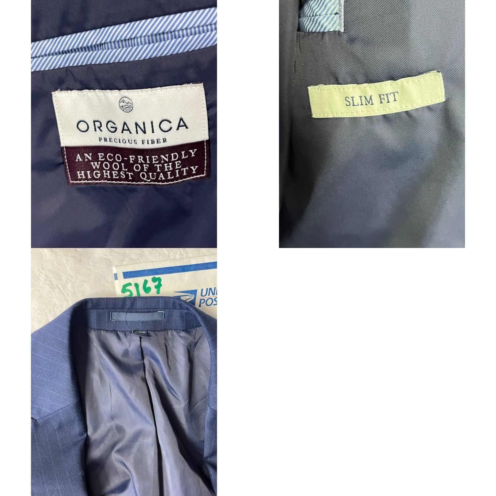 Jos. A. Bank Jos. A. Bank Sport Coat Men Medium Blue Slim Fit 1905 Twed Striped Notch Lapel Two-Button Jacket Coat Regular Modern Classic Size US M / EU 48-50 / 2 - 8 Thumbnail