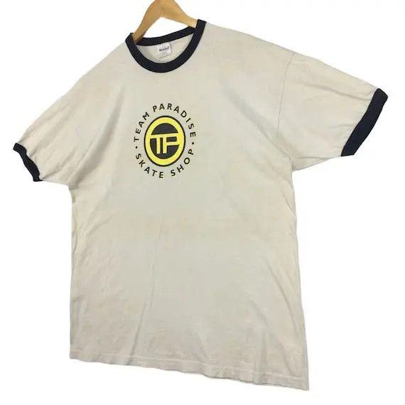 Vintage MURINA SKATEBOARDS Ringer Tee Shirt Team Paradise Skate Shop Size US XL / EU 56 / 4 - 2 Thumbnail