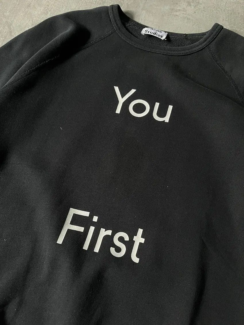 Acne Studios Acne Studios You First black sweatshirt Size US M / EU 48-50 / 2 - 2 Thumbnail