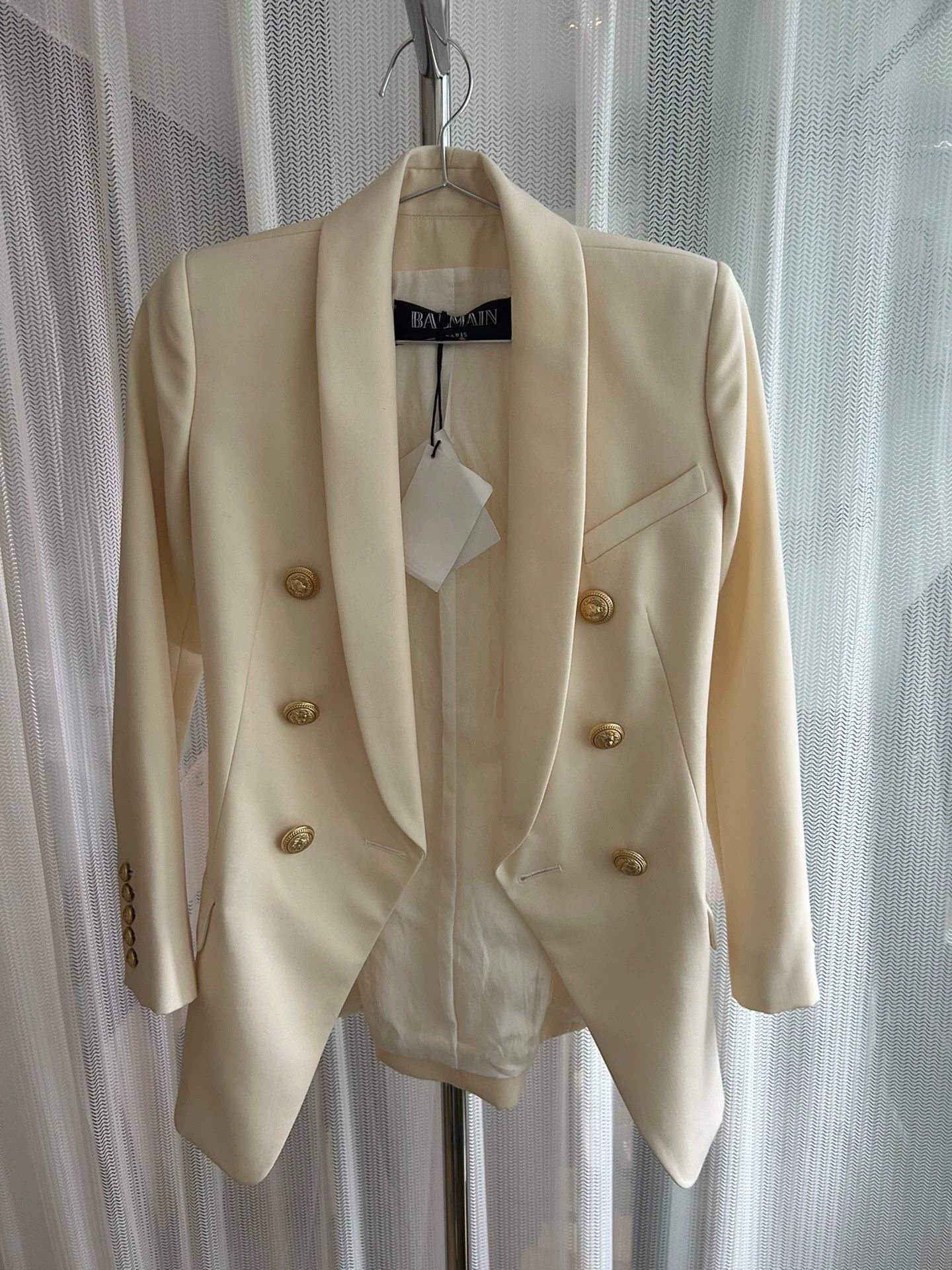 Balenciaga Balmain Classic White Suit BNWT Authentic Size XXS / US 00 / IT 34 - 1 Thumbnail