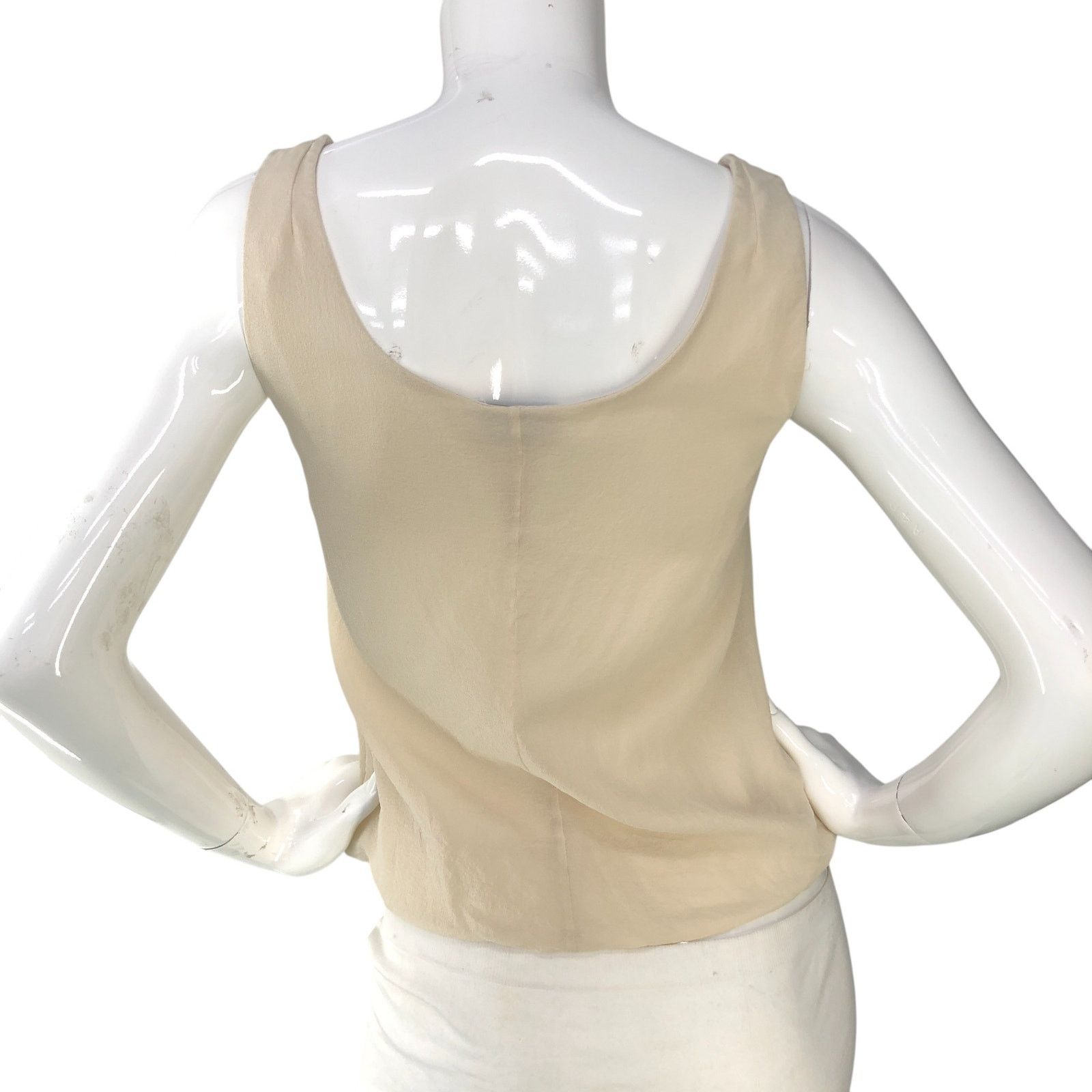 Akris Akris Sz 4 Top Silk Crepe Shell Tank Fully Lined Beige $795 Size S / US 4 / IT 40 - 7 Thumbnail