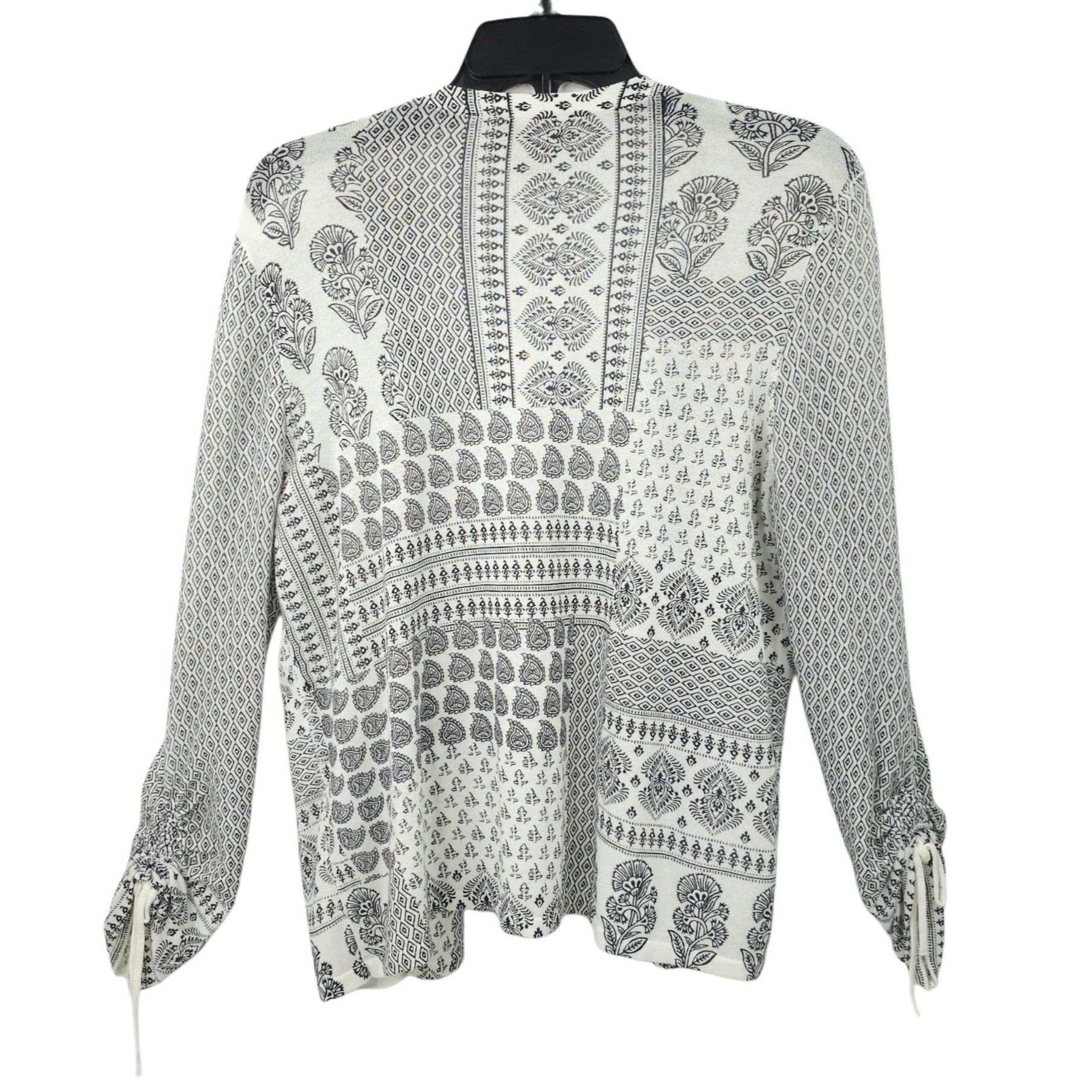 Chicos Chicos Open Front Cardigan Womens Size 2 US L Ruched Sleeve Size L / US 10 / IT 46 - 2 Thumbnail