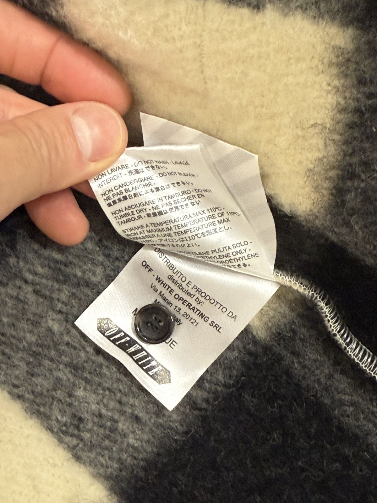 Off-White off-white Lana Wool pattern shirt Size US XS / EU 42 / 0 - 10 Thumbnail