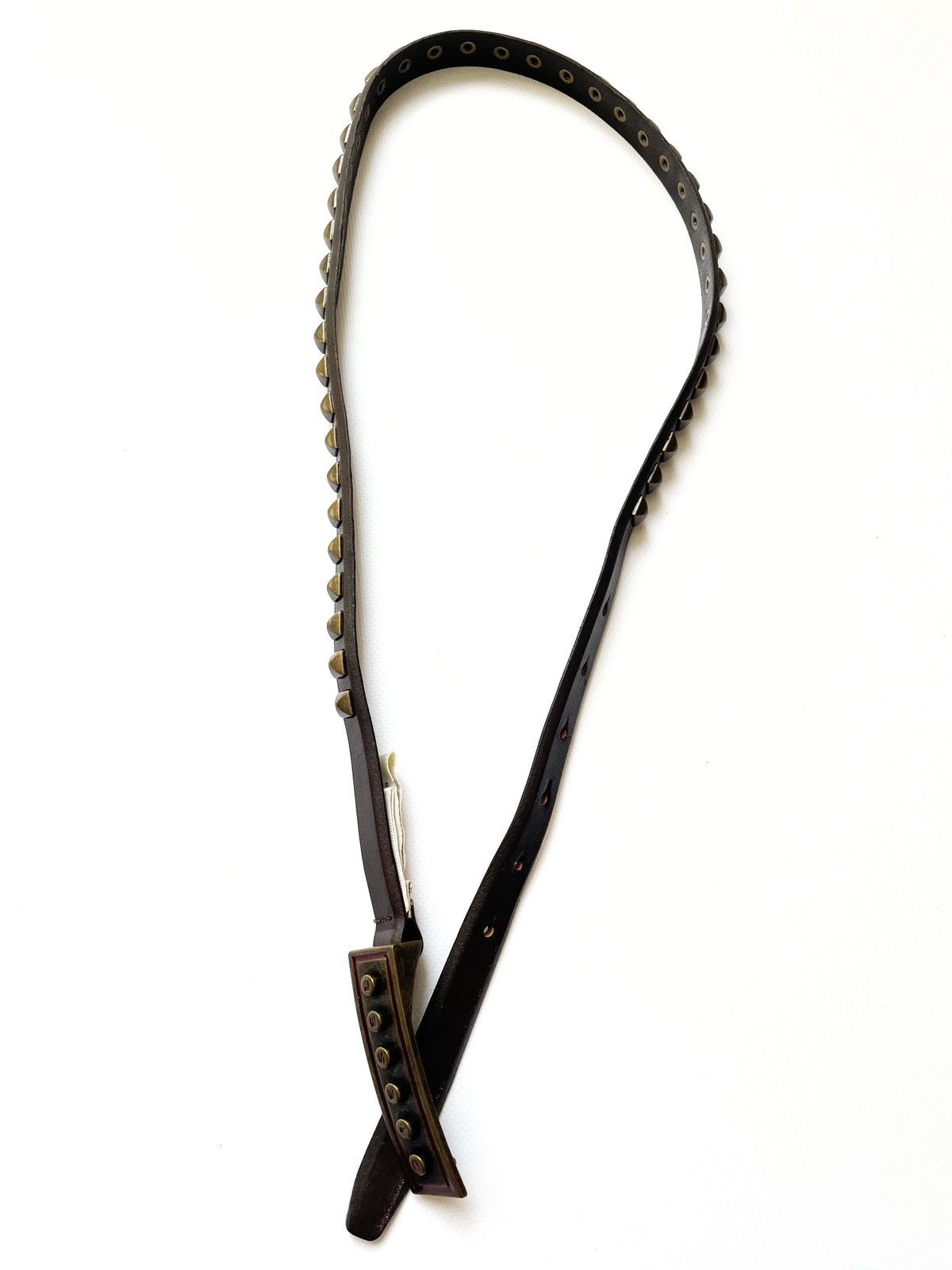 Diesel archive Diesel crazy leather studded punk thin rivet belt Size ONE SIZE - 4 Thumbnail