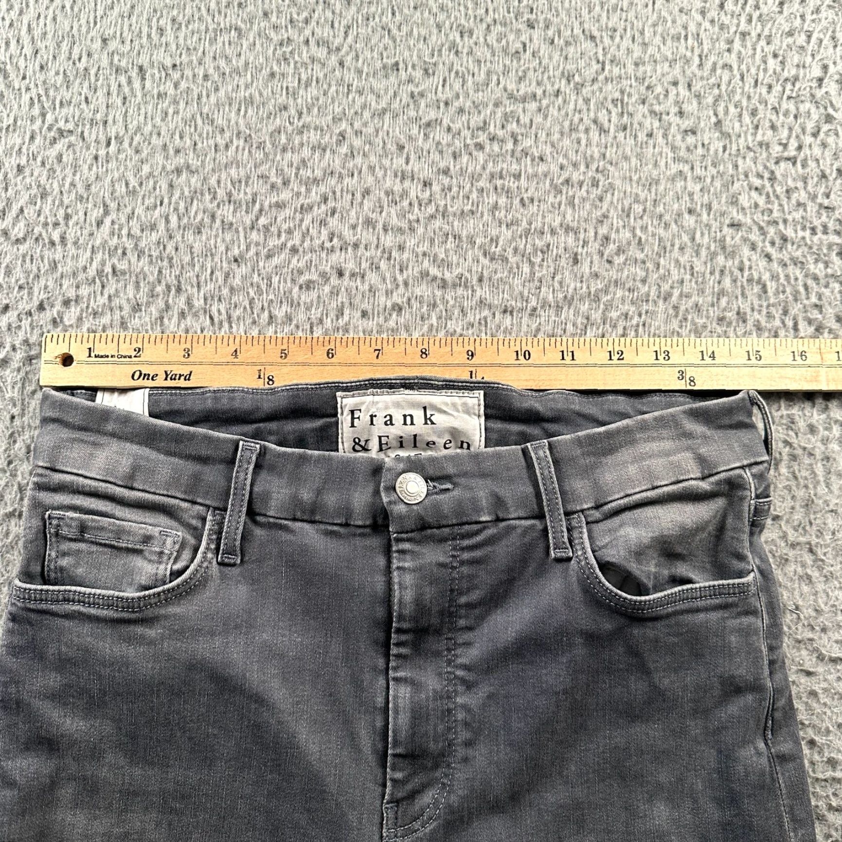 Frank & Eileen Frank & Eileen Jeans Womens 30 Gray Sligo Slim Straight Raw Hem Frayed Ankle Size 30" / US 8 / IT 44 - 5 Thumbnail