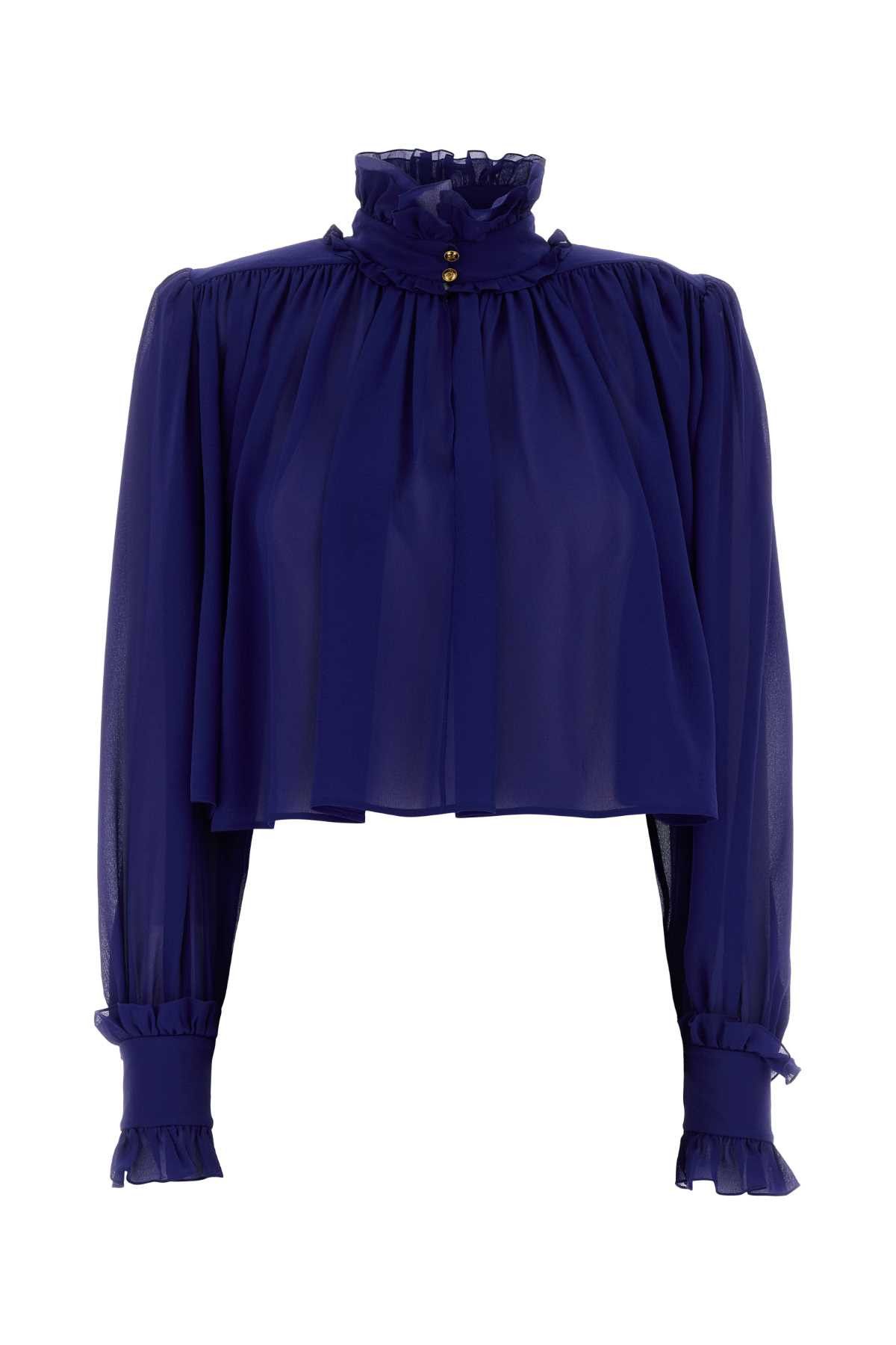 Chloe Blue Georgette Top Size XS / US 0-2 / IT 36-38 - 1 Thumbnail