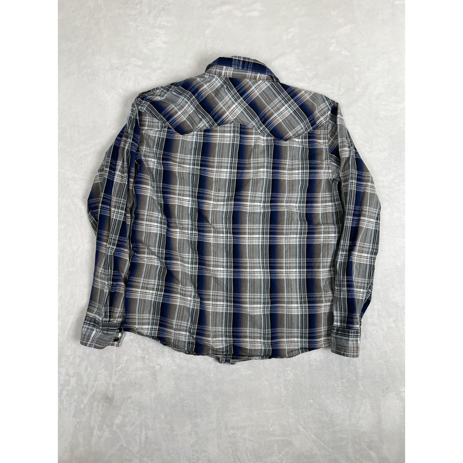 Other Moonshine Spirit Shirt Mens Medium Blue Plaid Western Snap F Size US M / EU 48-50 / 2 - 6 Thumbnail