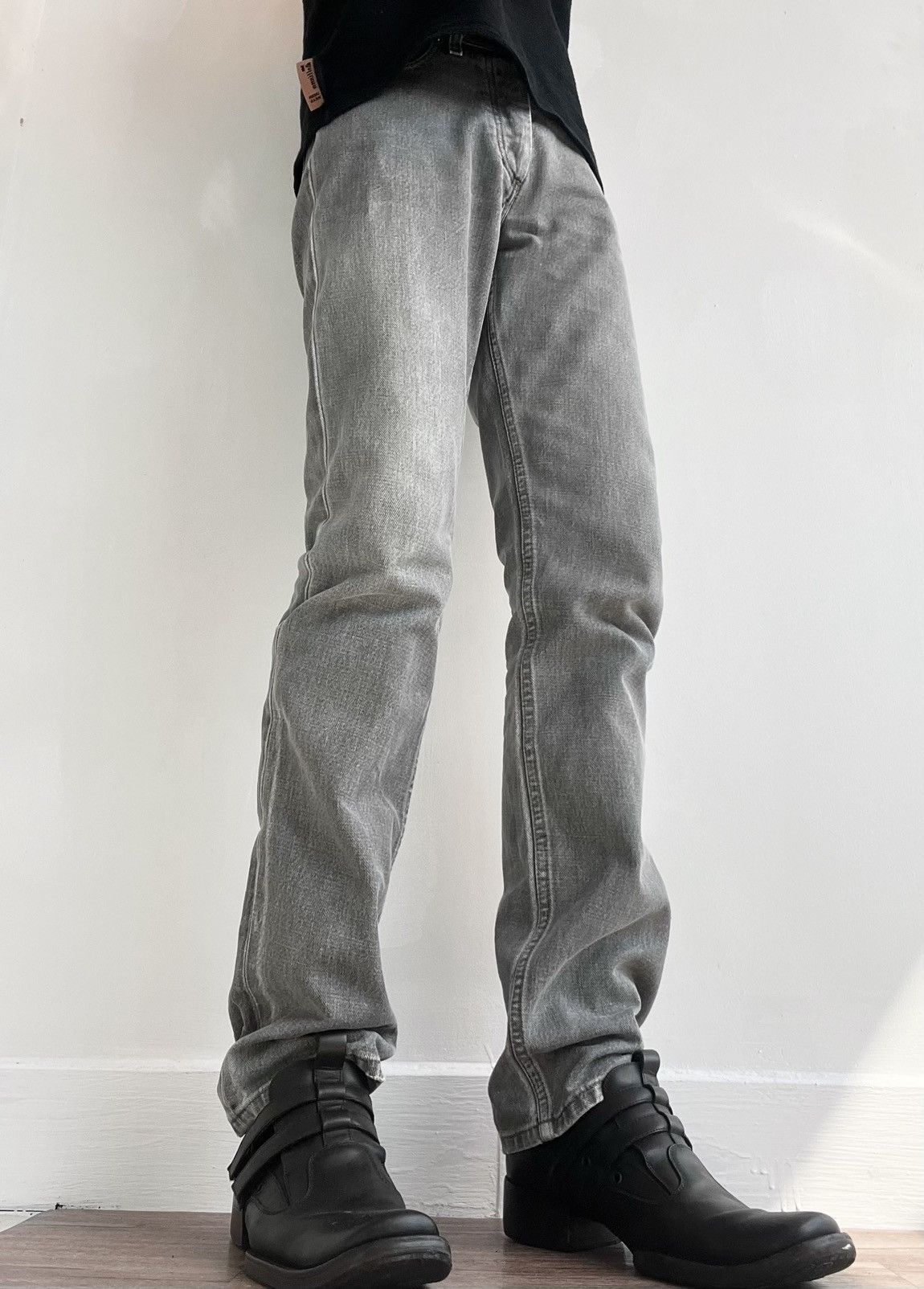 Helmut Lang 1998 Helmut Lang Grey Classic Denim Pants Size US 29 - 3 Thumbnail