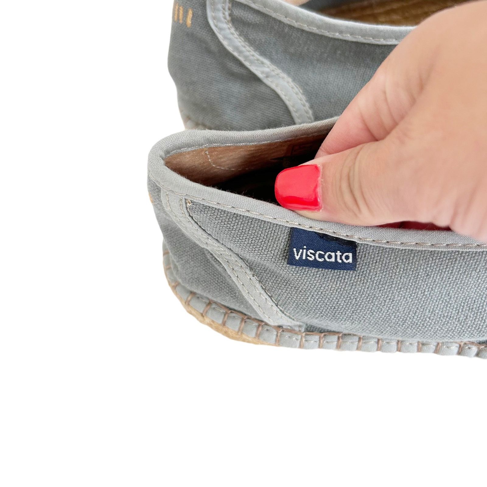 Other Viscata Barcelona Gray Espadrille Flats Sz 45 Sz 12 Size US 12 / EU 45 - 2 Thumbnail