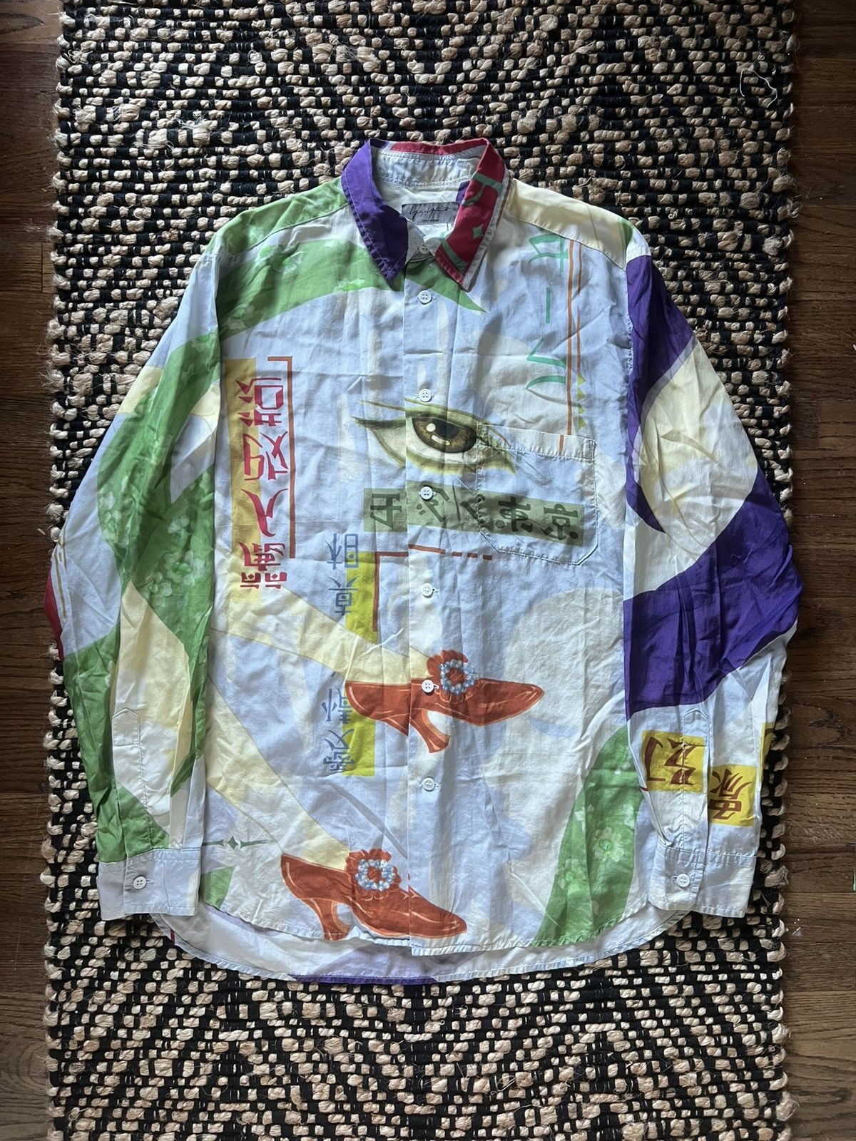 Yohji Yamamoto Yohji Yamamoto Pour Homme SS04 Cityscape Print Button Up Size US L / EU 52-54 / 3 - 1 Thumbnail
