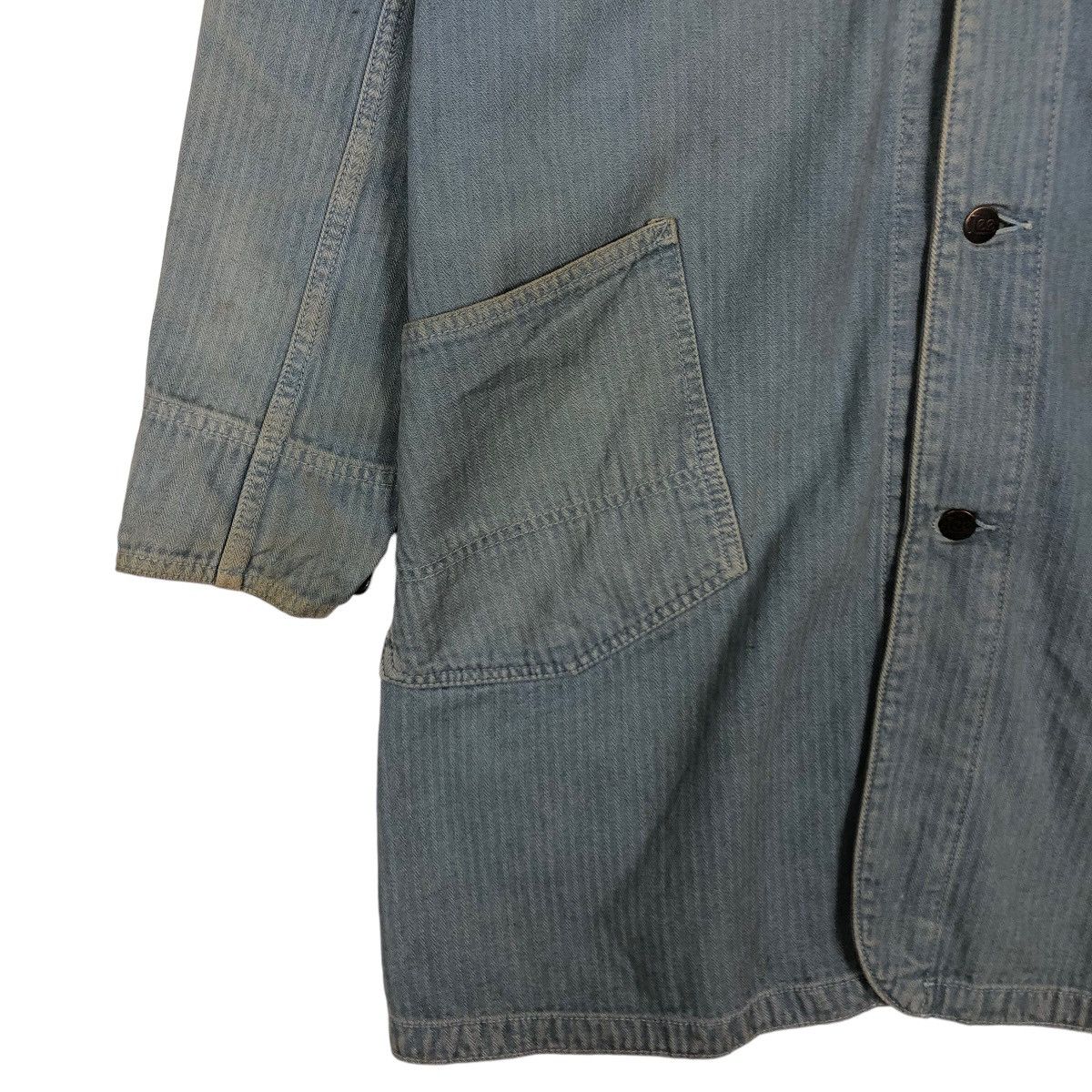 Japanese Brand 🔥Vtg Long Jacket Denim Union Made Lee USA Size US M / EU 48-50 / 2 - 7 Thumbnail